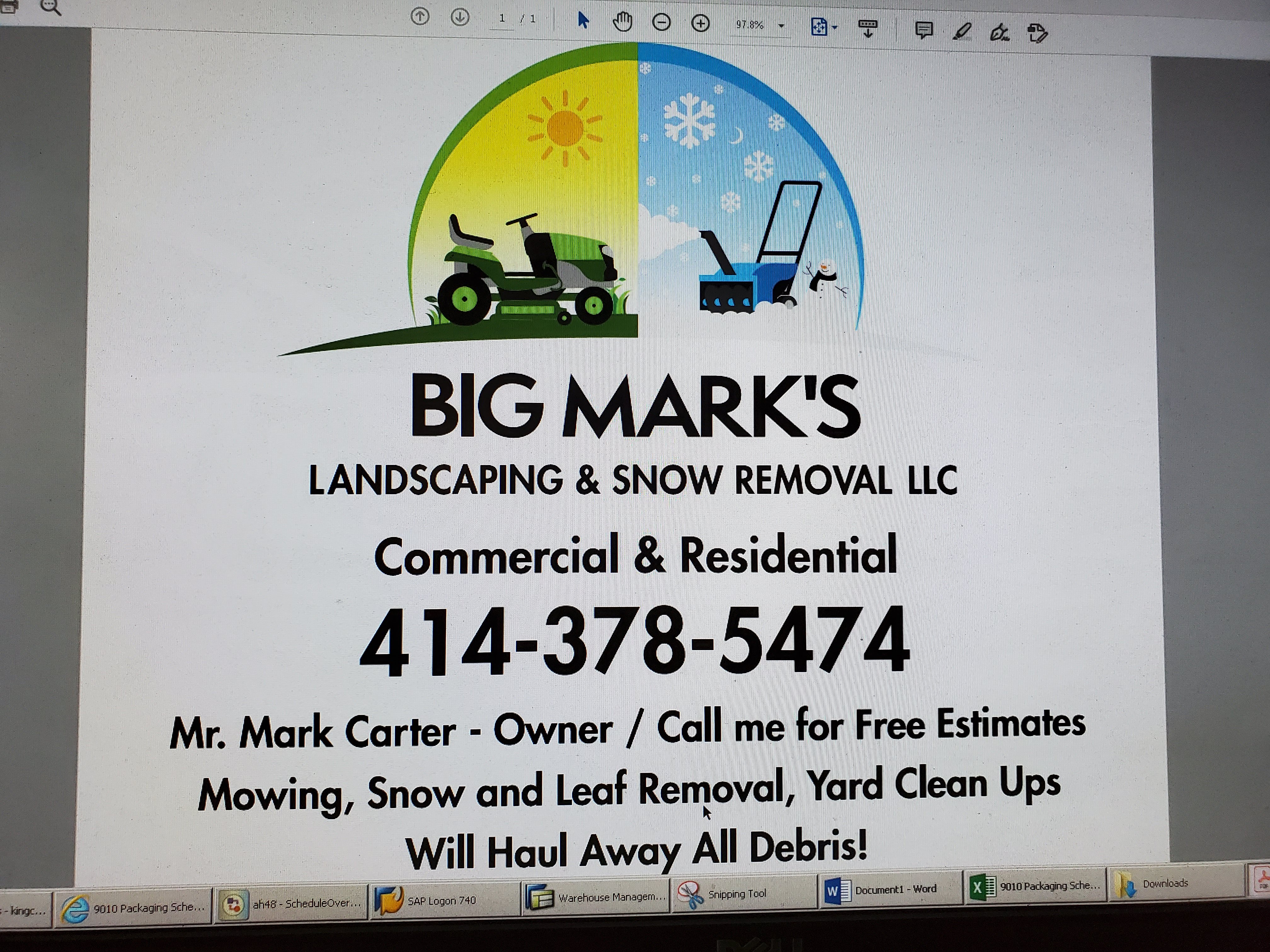 Big Mark's Landscaping & Snow Removal LLC Logo