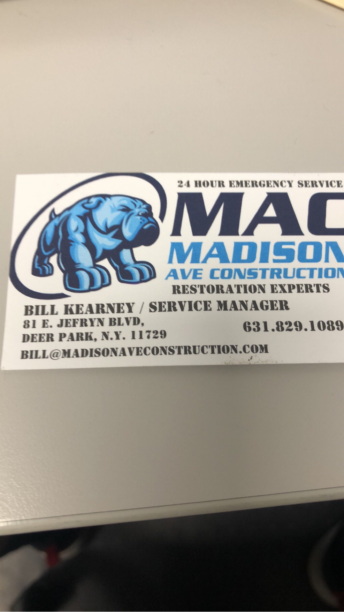 Madison Ave Construction Logo