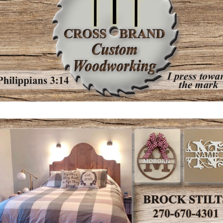 Cross Brand Custom Woodworking Logo