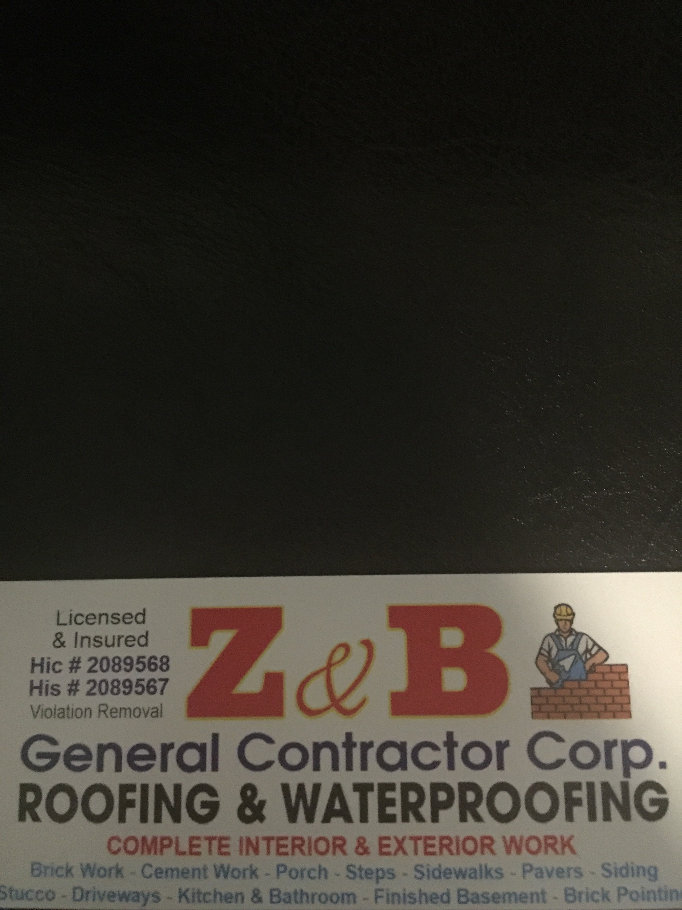 Z & B General Contractor Corp. Logo