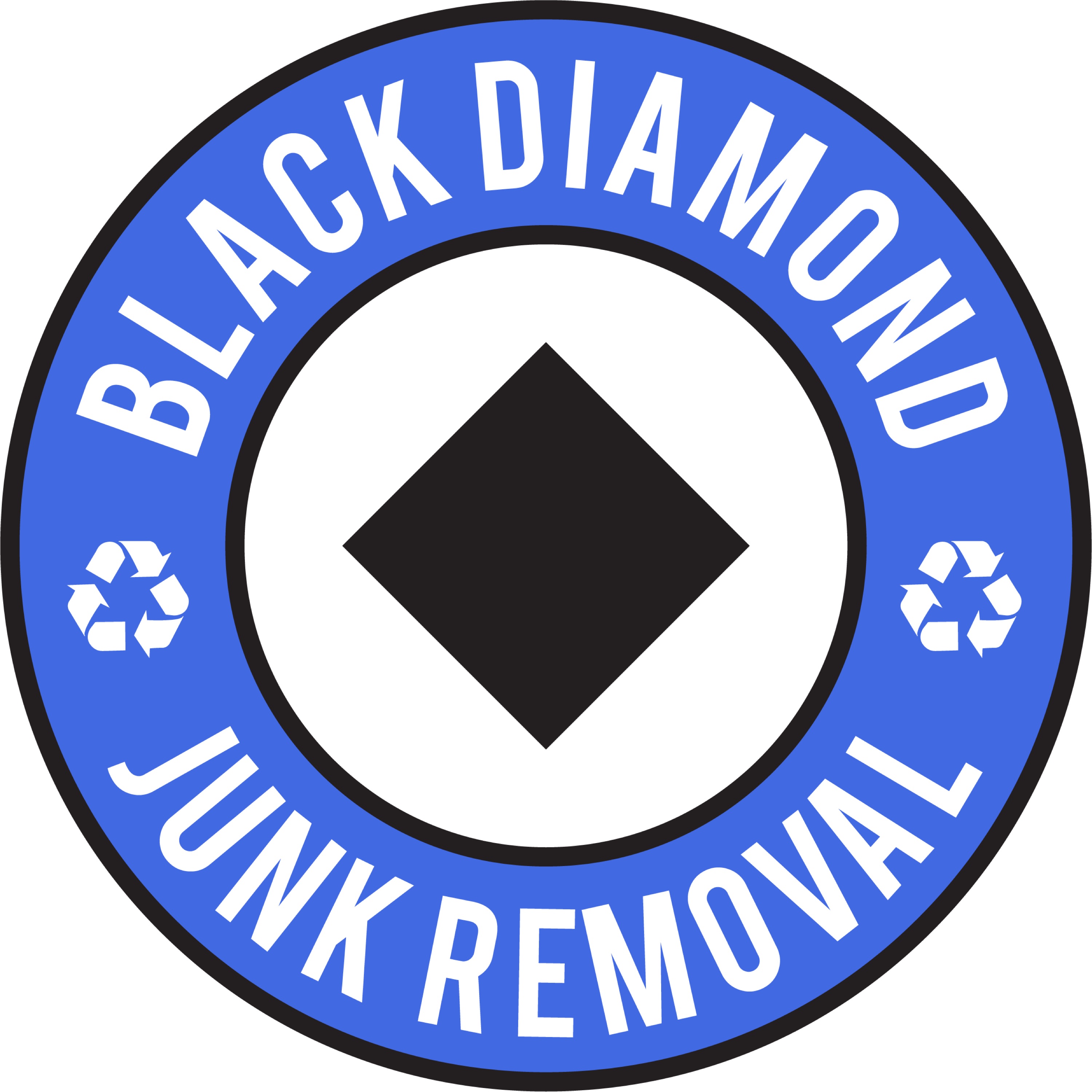 Black Diamond Junk Removal Logo