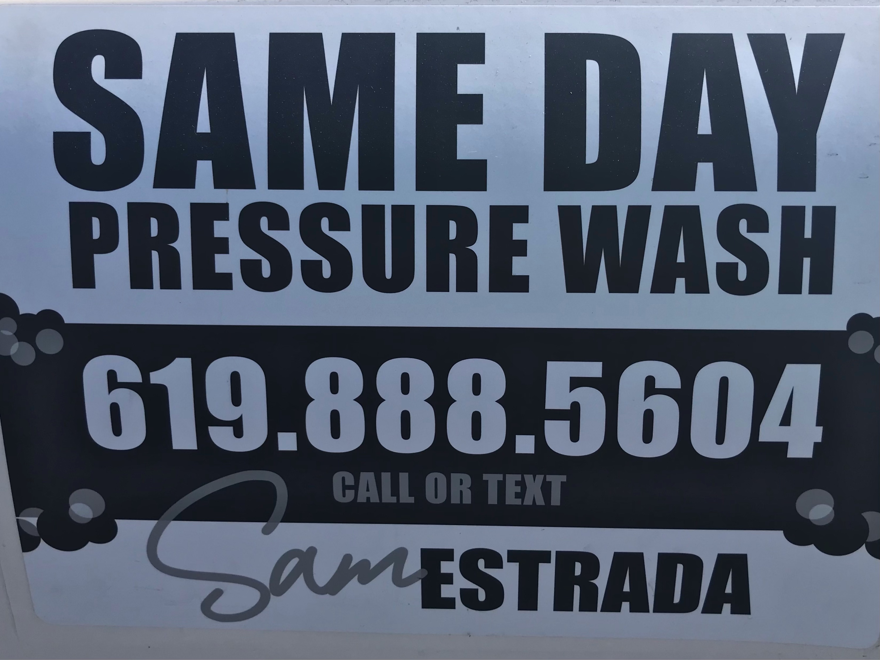 Same Day Pressure Wash-Unlicensed Contractor Logo
