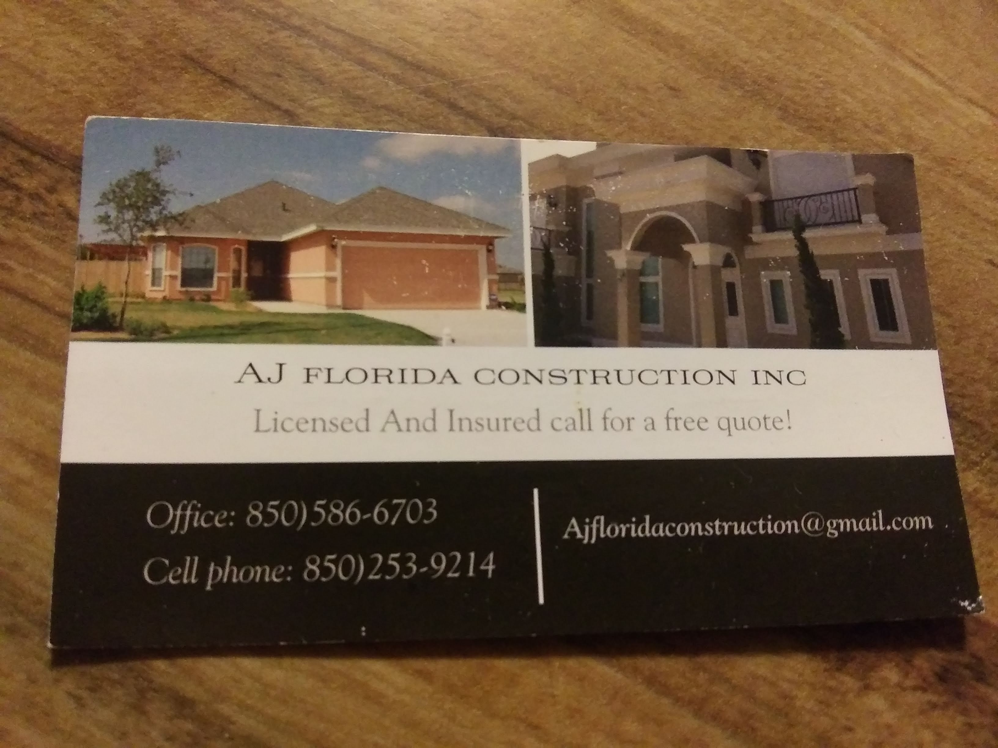 AJ Florida Construction Logo