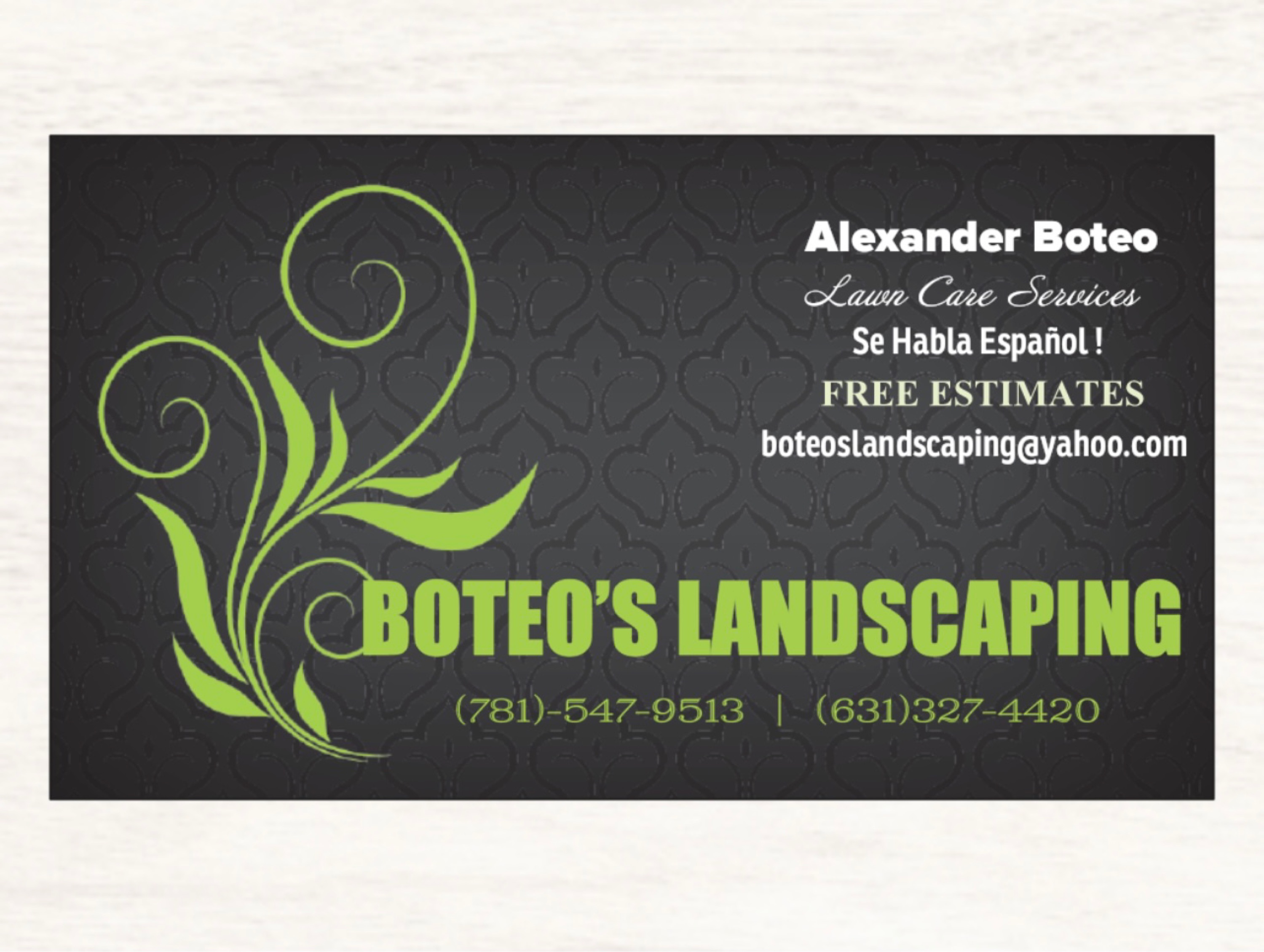 Boteo's Landscaping Logo
