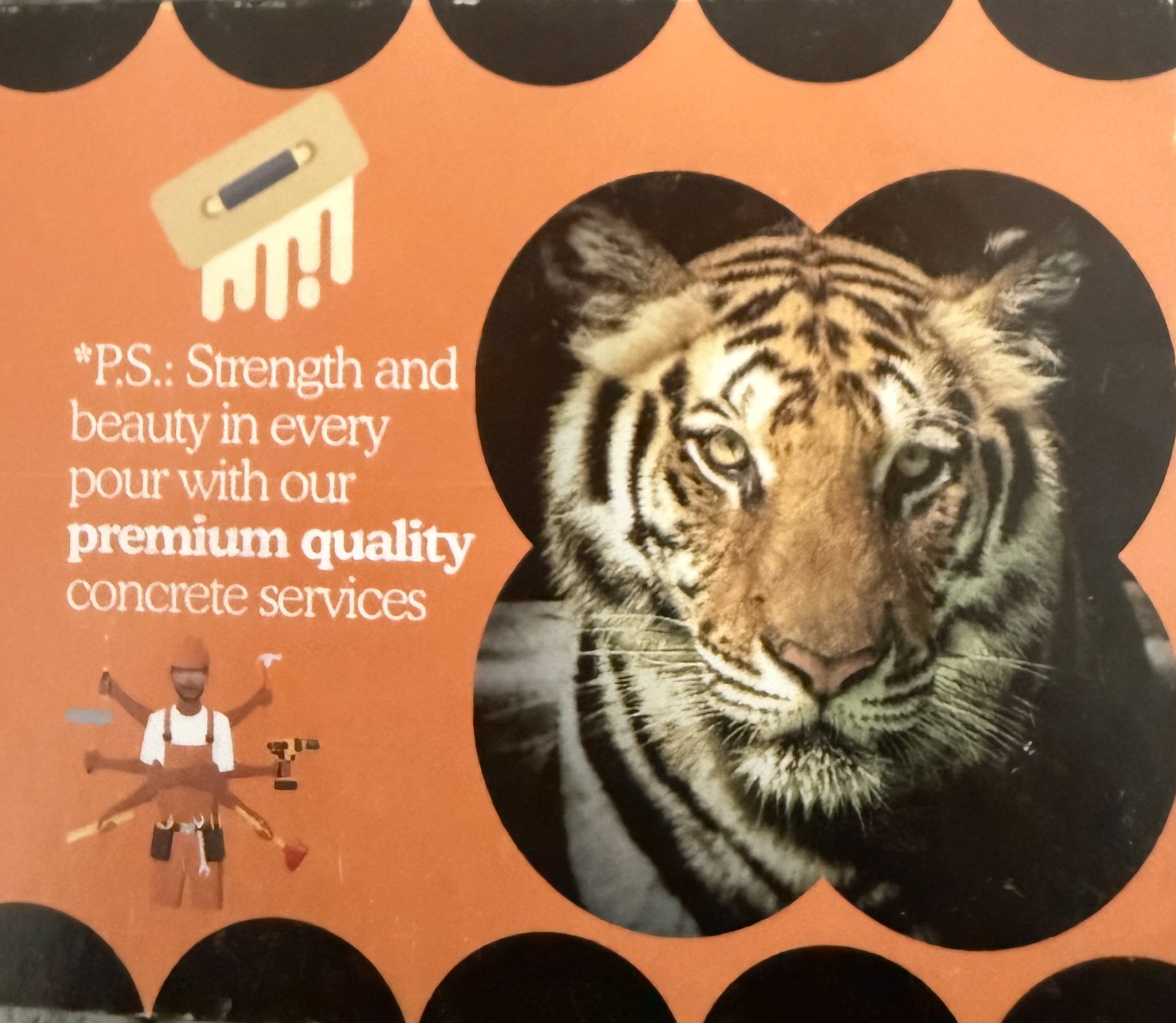 Tiger Concrete and Handy Man Service Logo