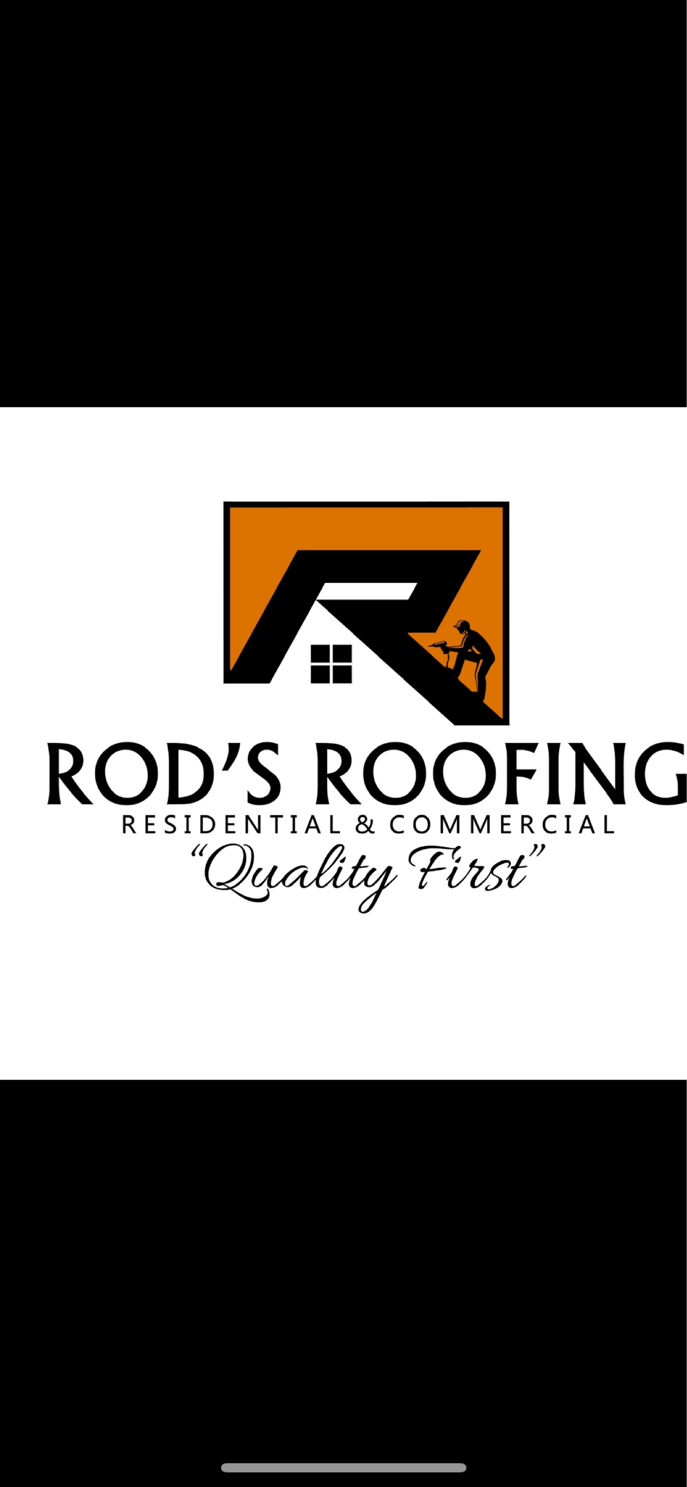 Rod's Roofing Company Logo
