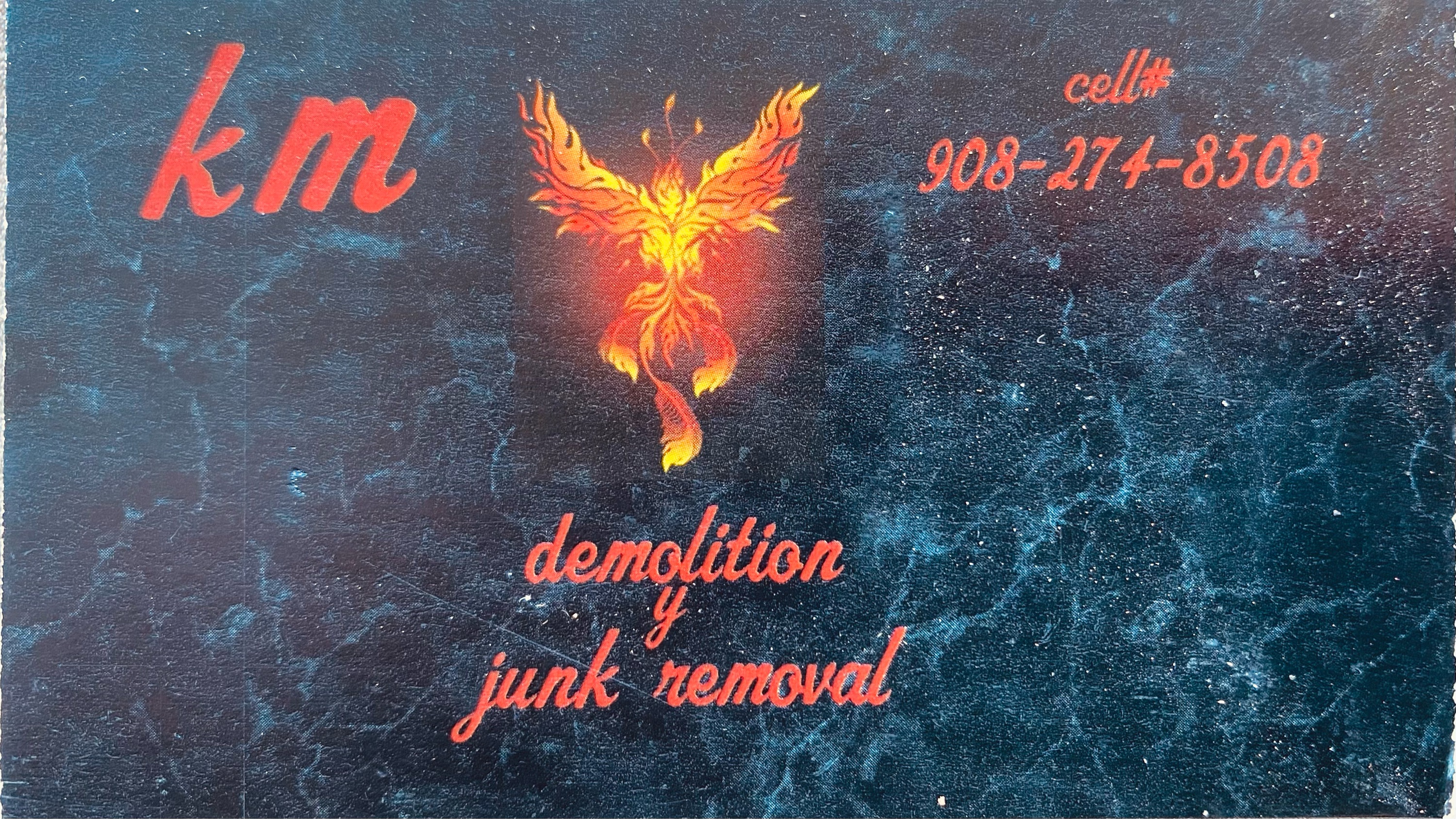 KM Demolition and Junk Removal Logo