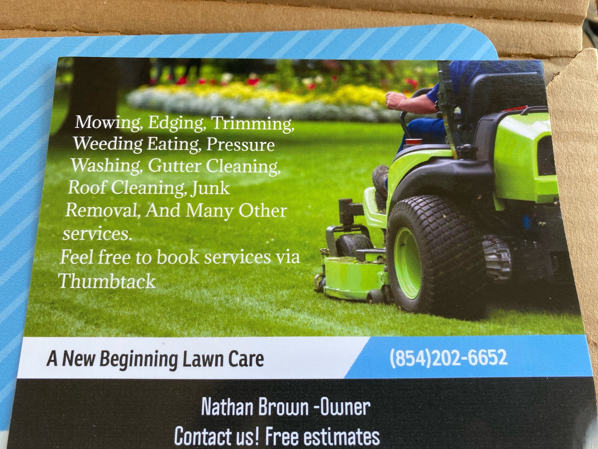 A New Beginning Lawn Care Logo