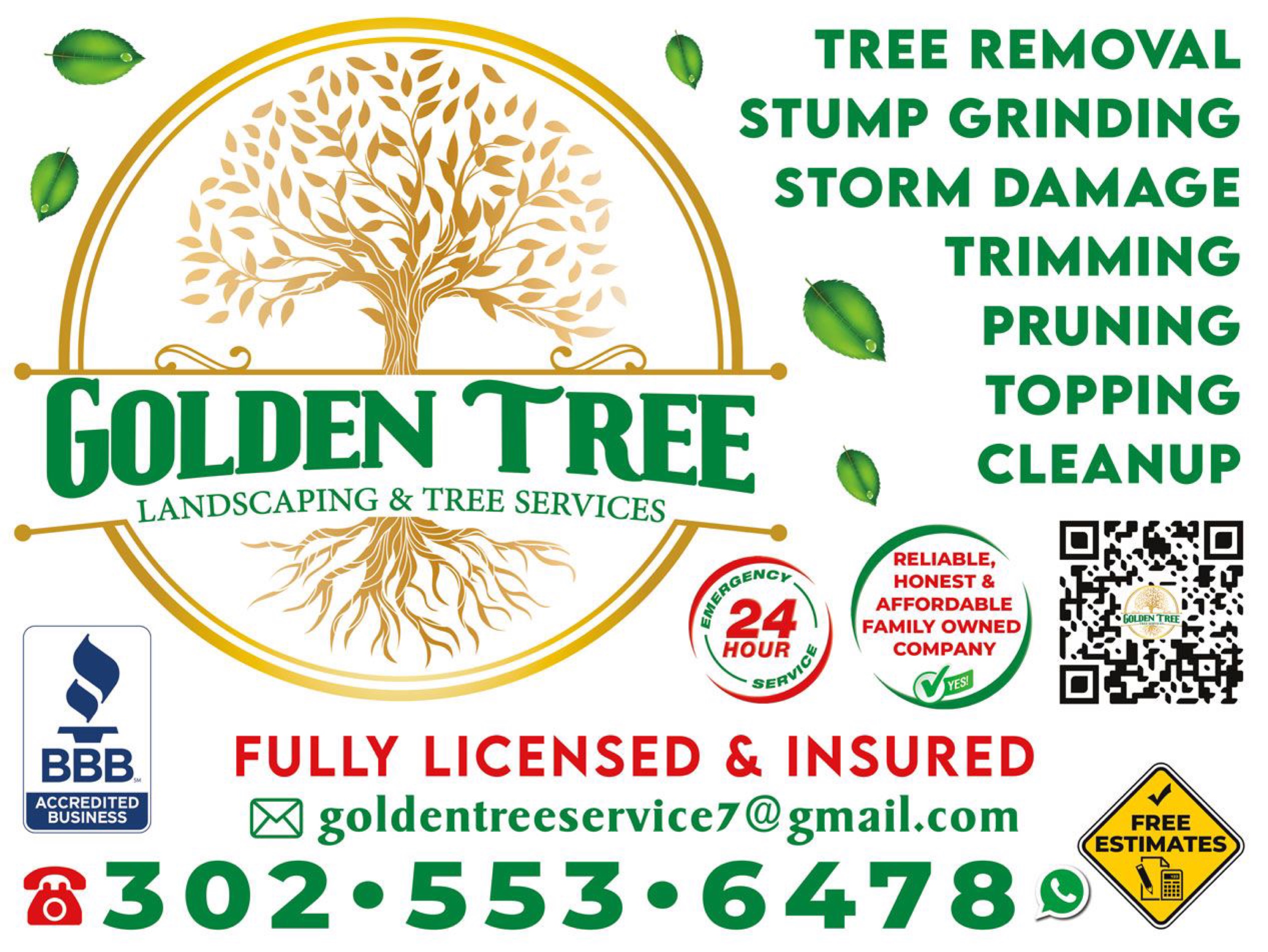 Golden Tree Landscaping & Tree Services Logo