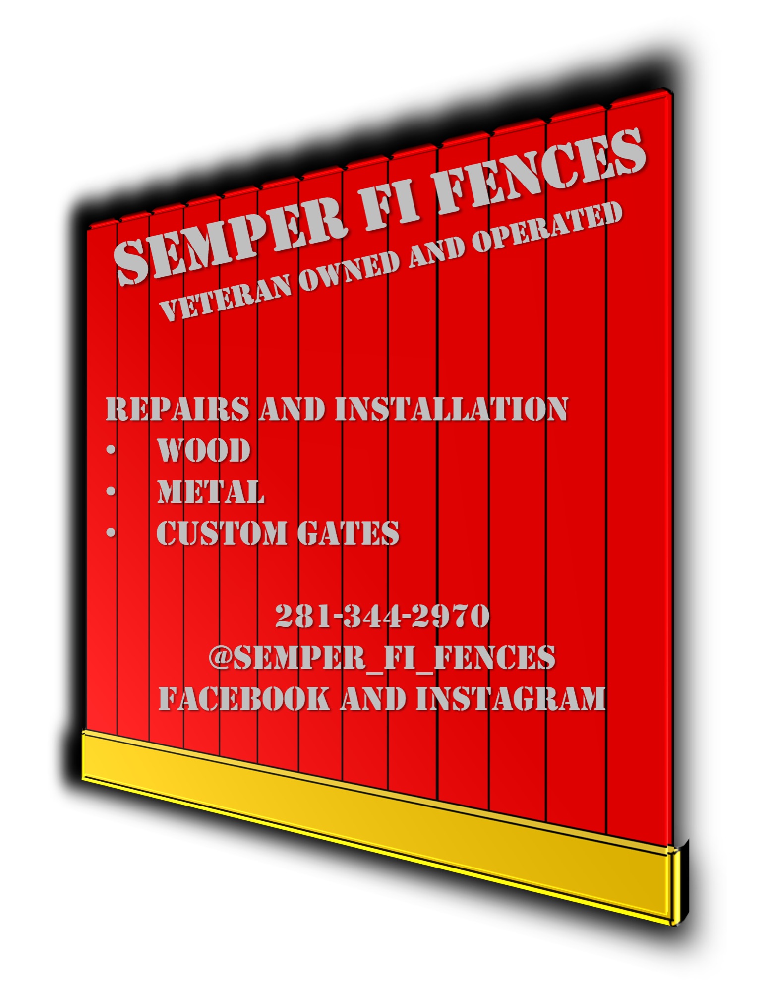 Semper Fi Fences Logo