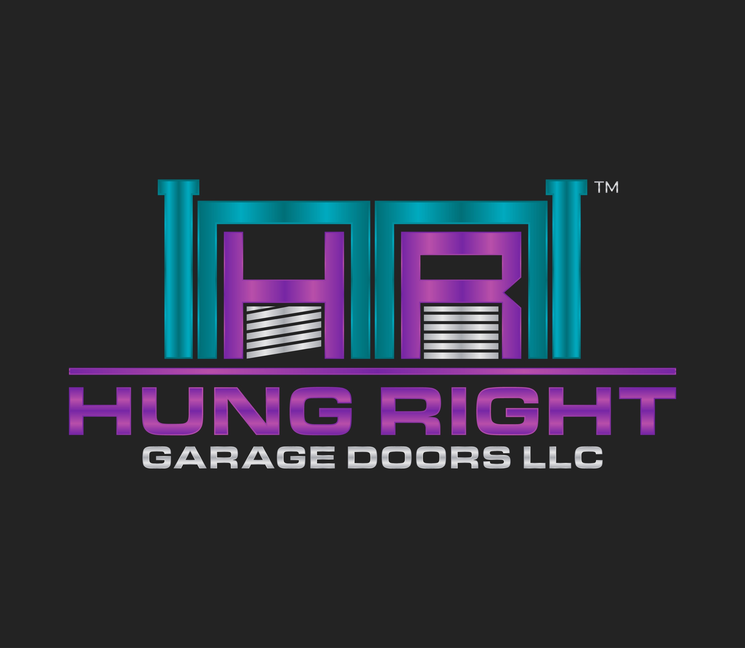 Hung Right Garage Doors Logo