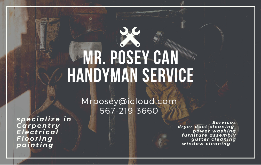 Mr. Posey Can Handyman Logo