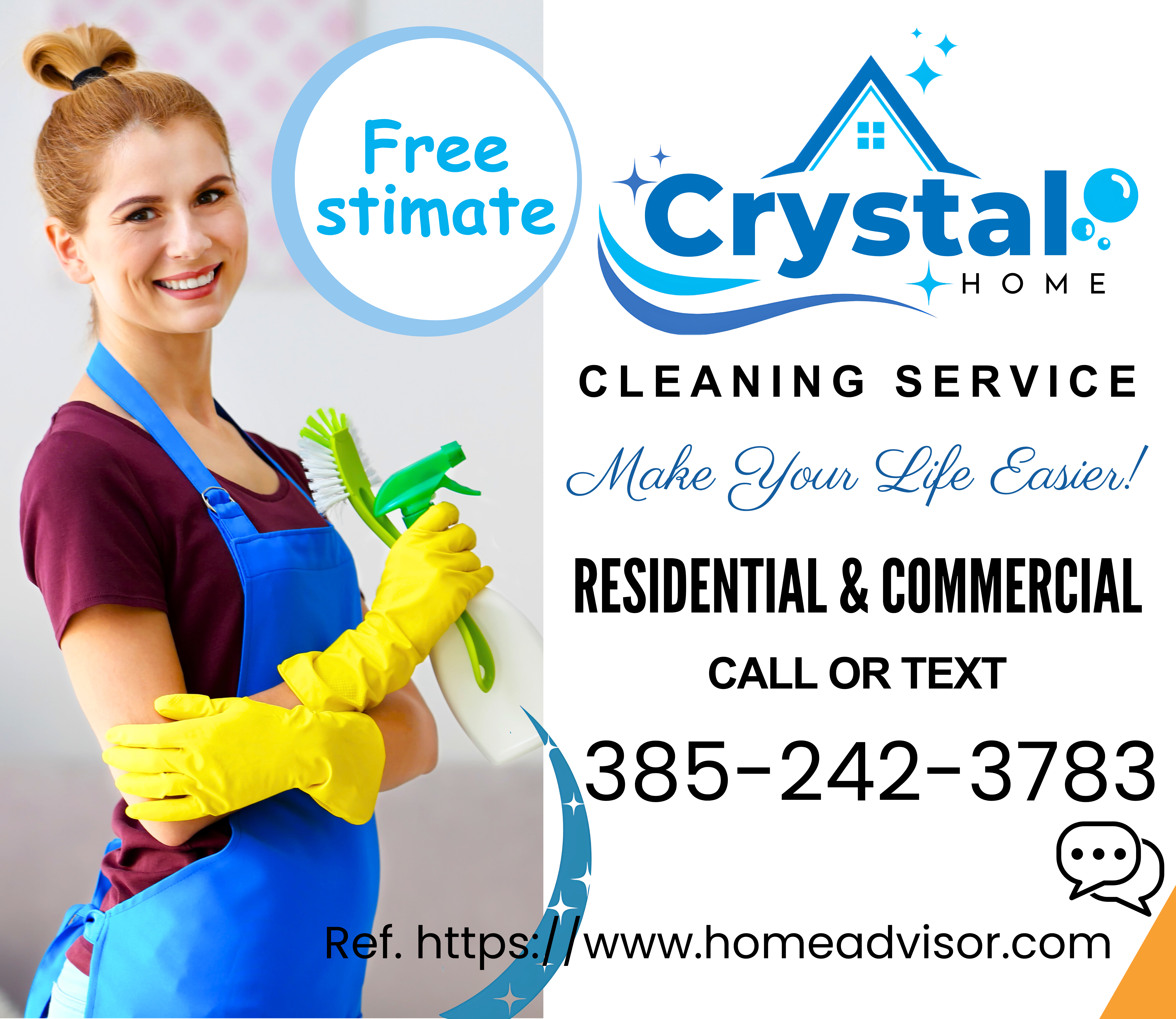 Crystal Home Cleaning LLC Logo
