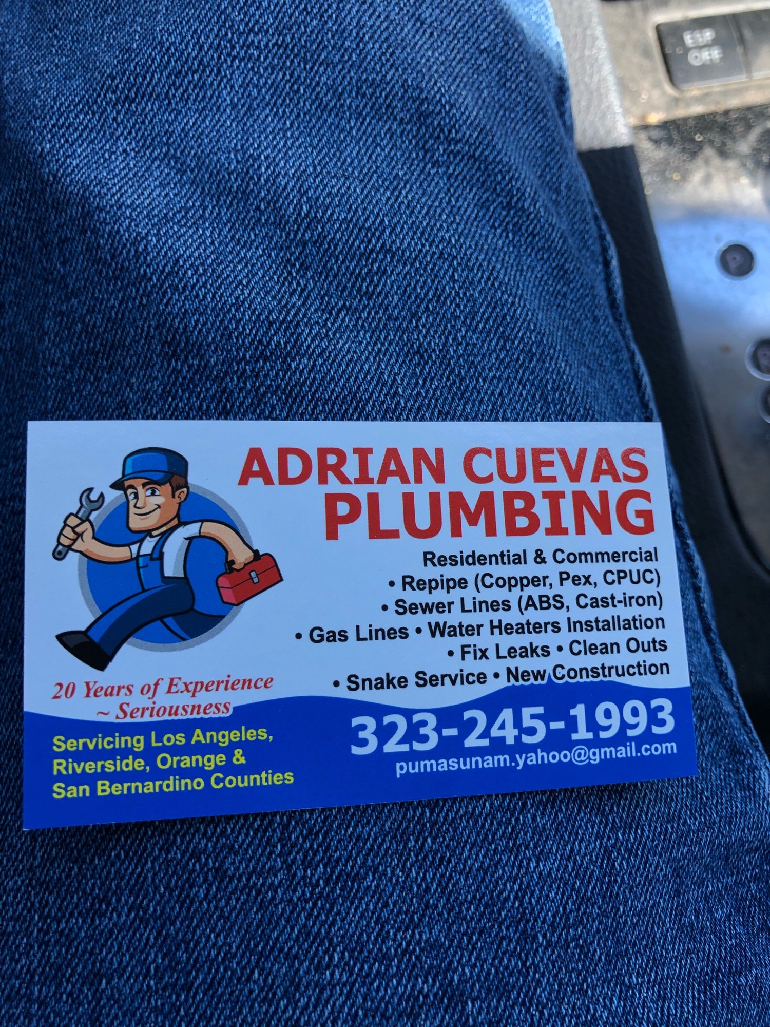 Adrian's Pluming-Unlicensed Contractor Logo