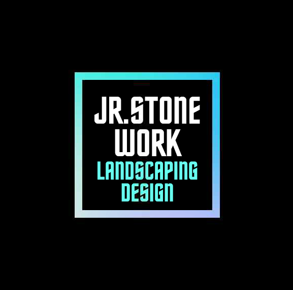 Jr. Stone Work Landscaping Design Logo