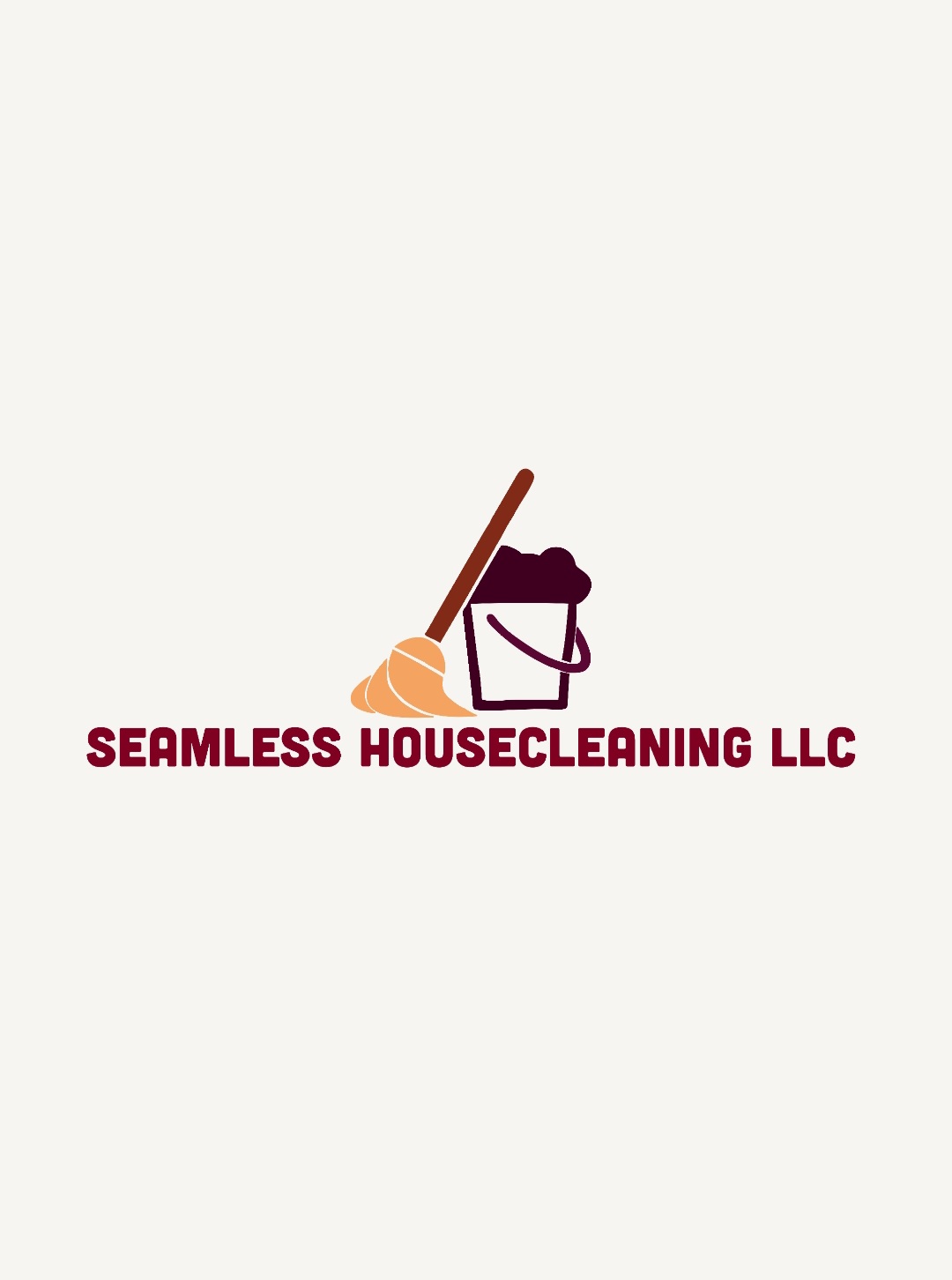 Seamless House Cleaning Logo