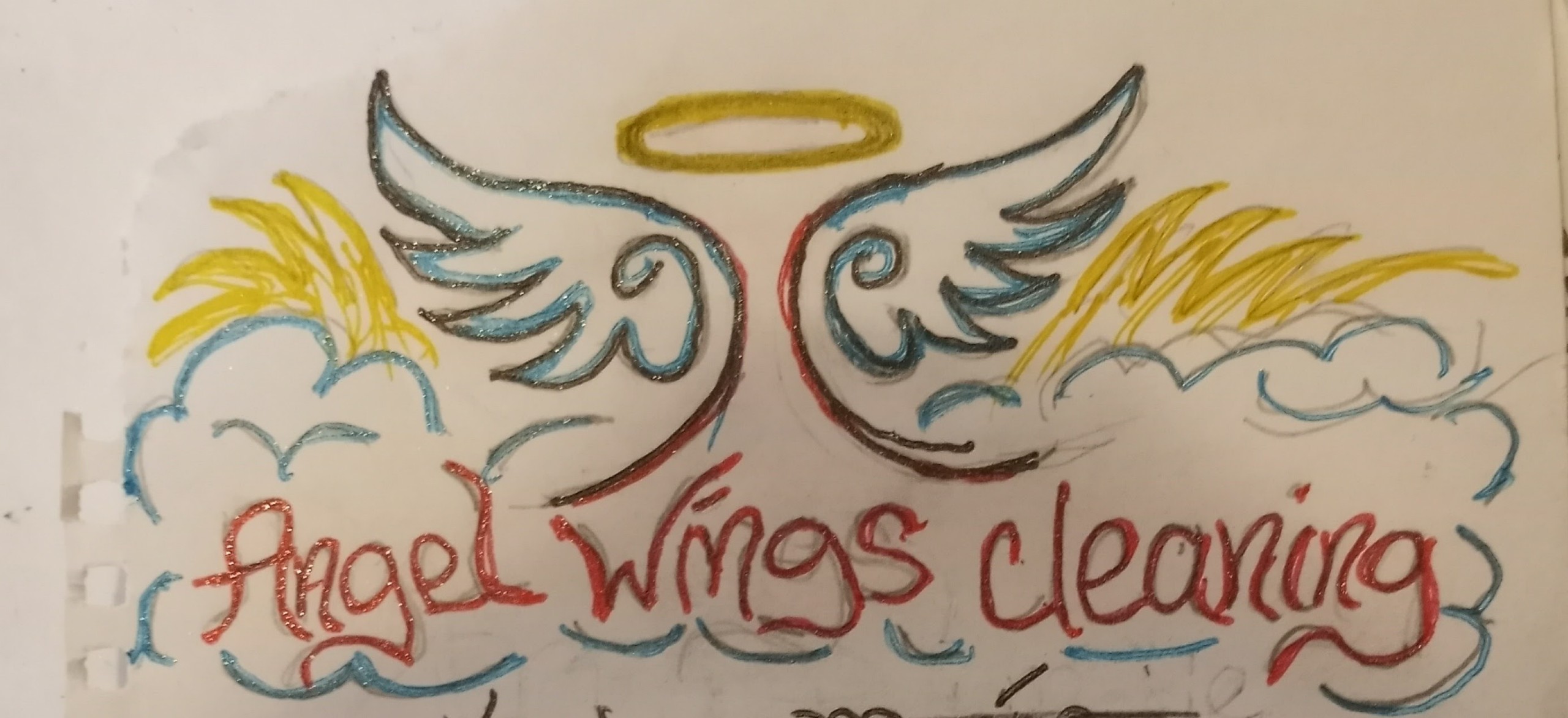 Angel Wings Cleaning Logo