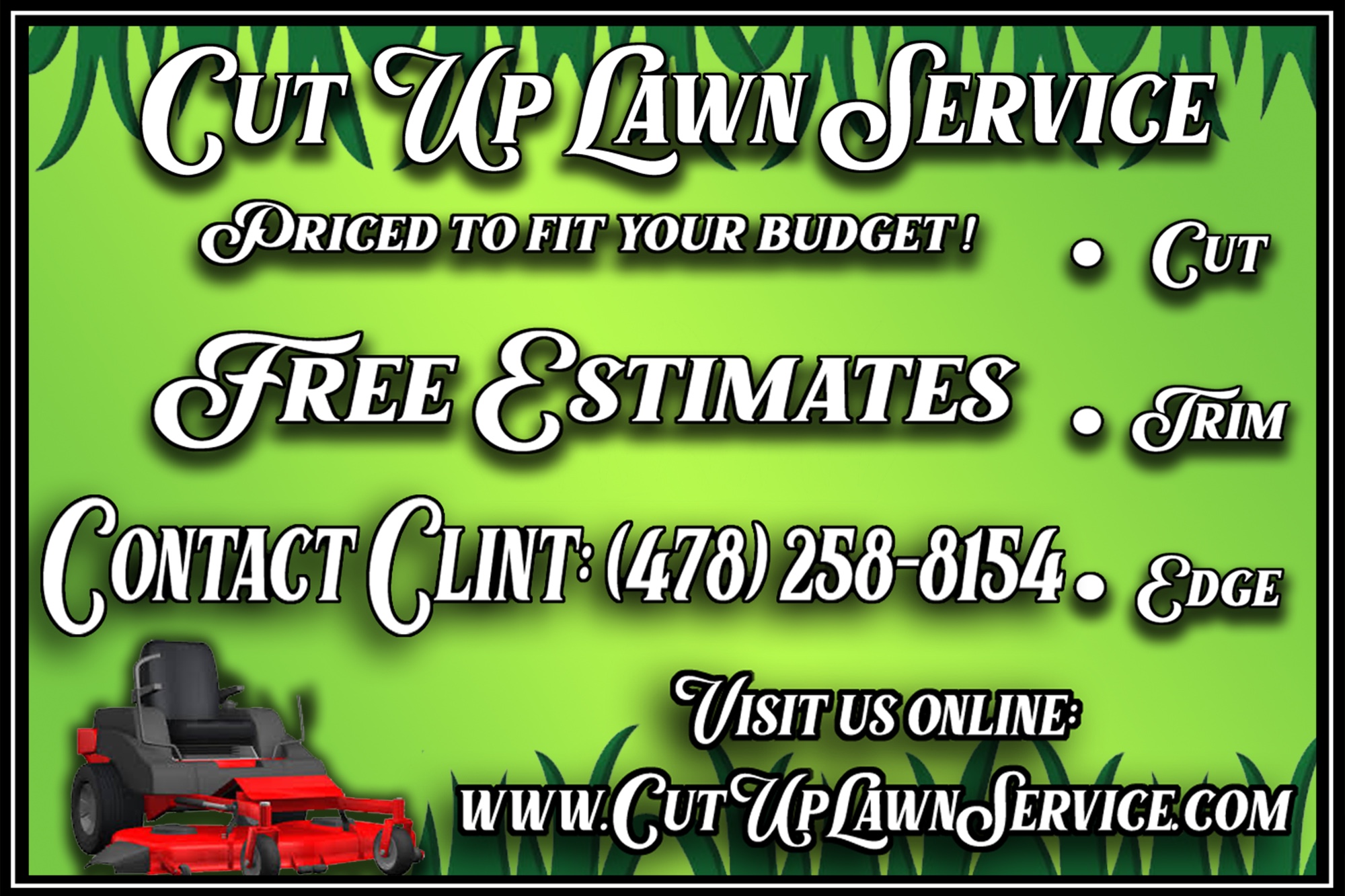Cut Up Lawn Service, LLC Logo