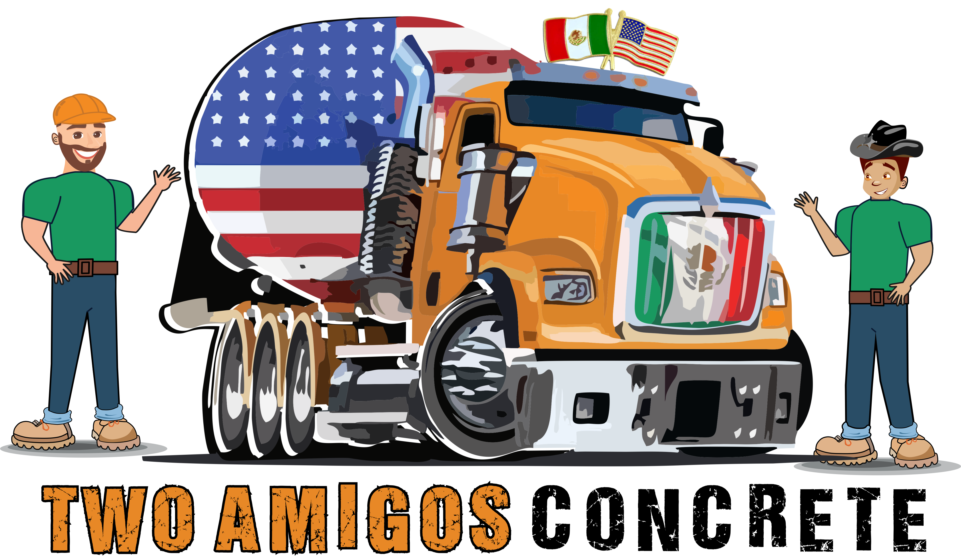 Two Amigos Concrete Logo