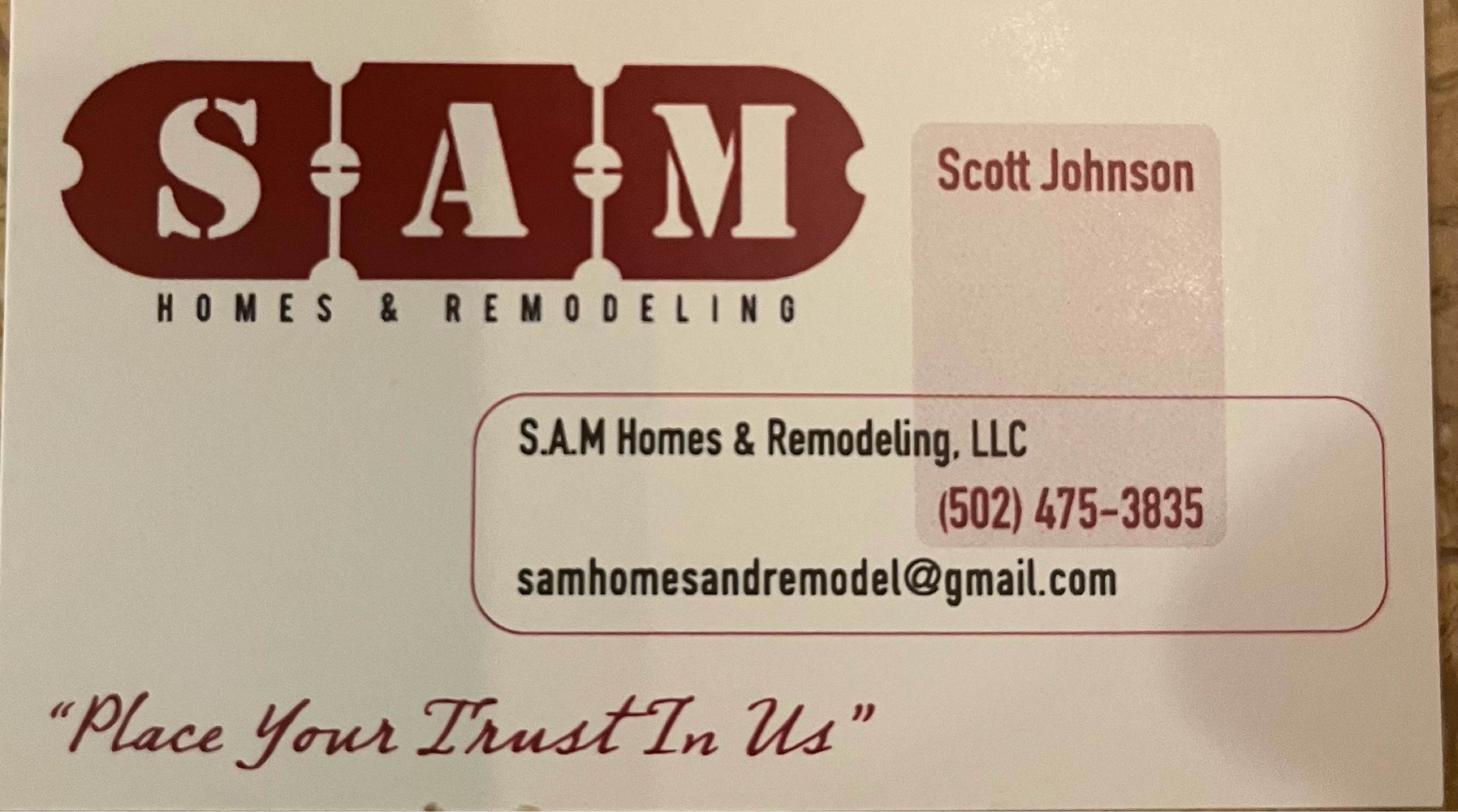 S.A.M Homes & Remodeling Logo