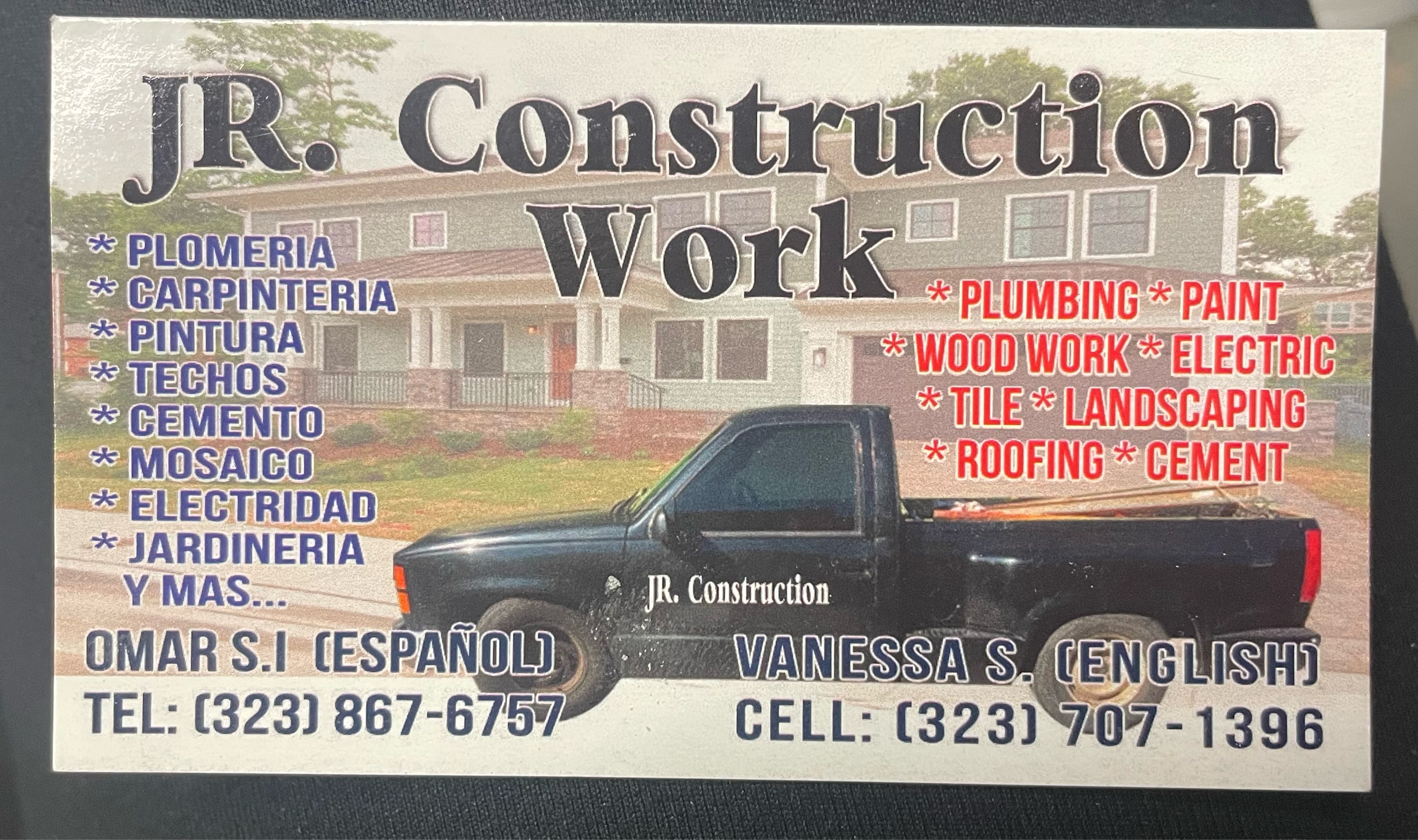 JR Construction - Unlicensed Contractor Logo