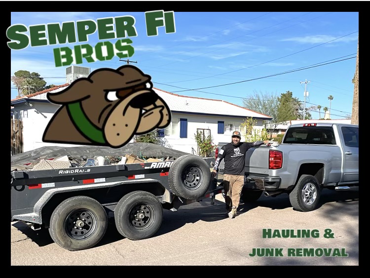 Semper Fi Bros Hauling & Junk Removal Logo