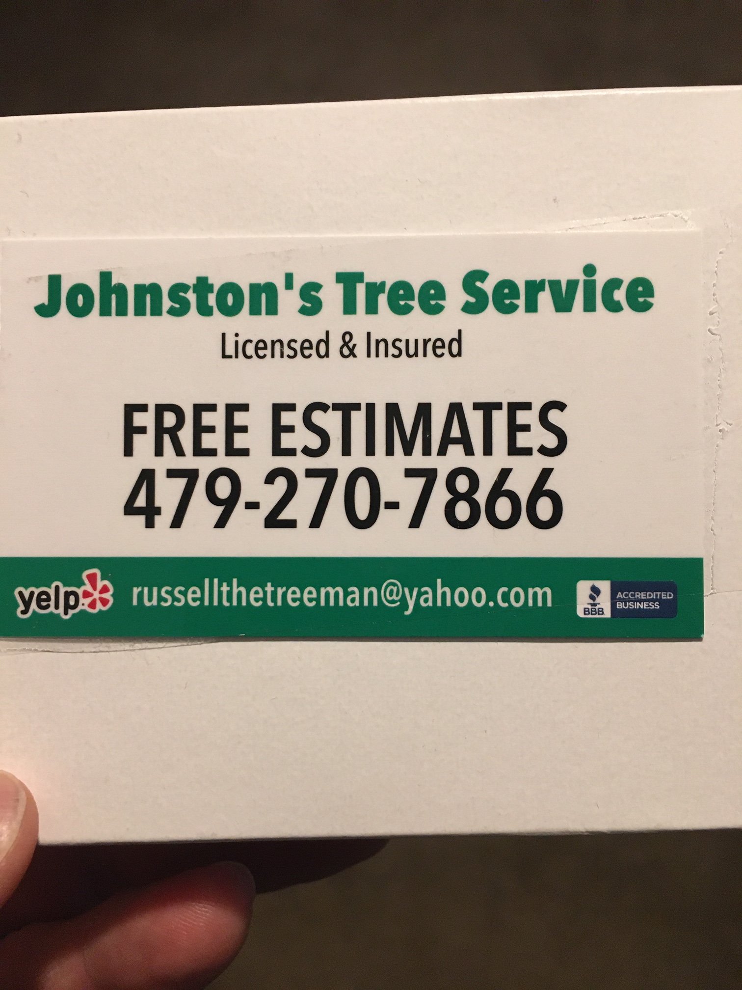 Johnston's Tree Service Logo