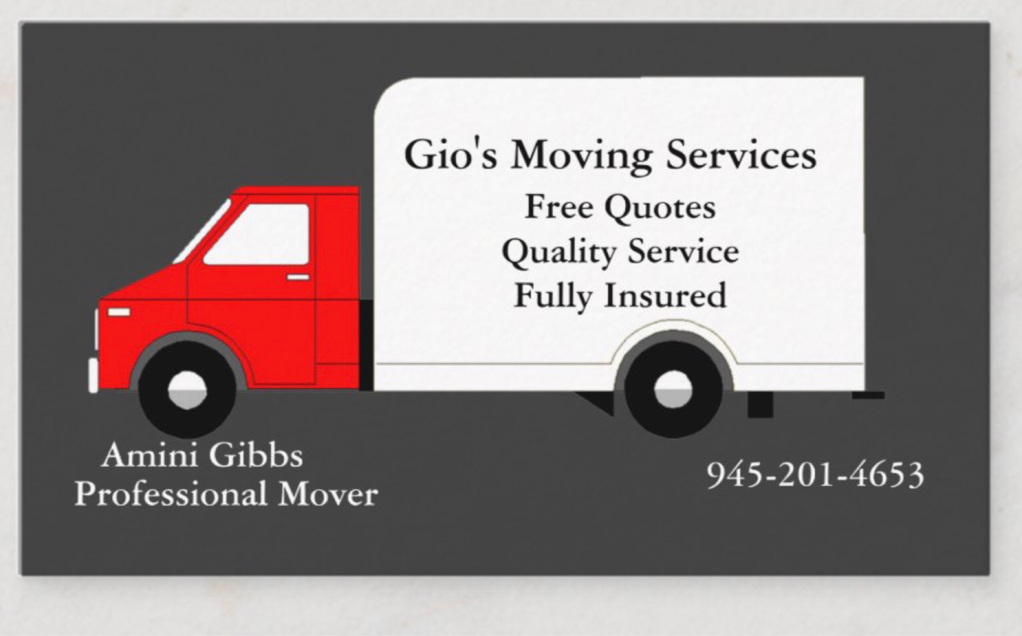 Gio's Moving Services Logo