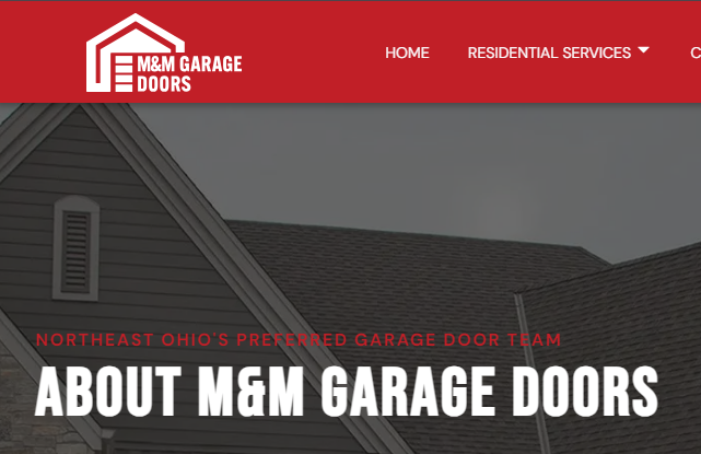 M & M Garage Door Logo