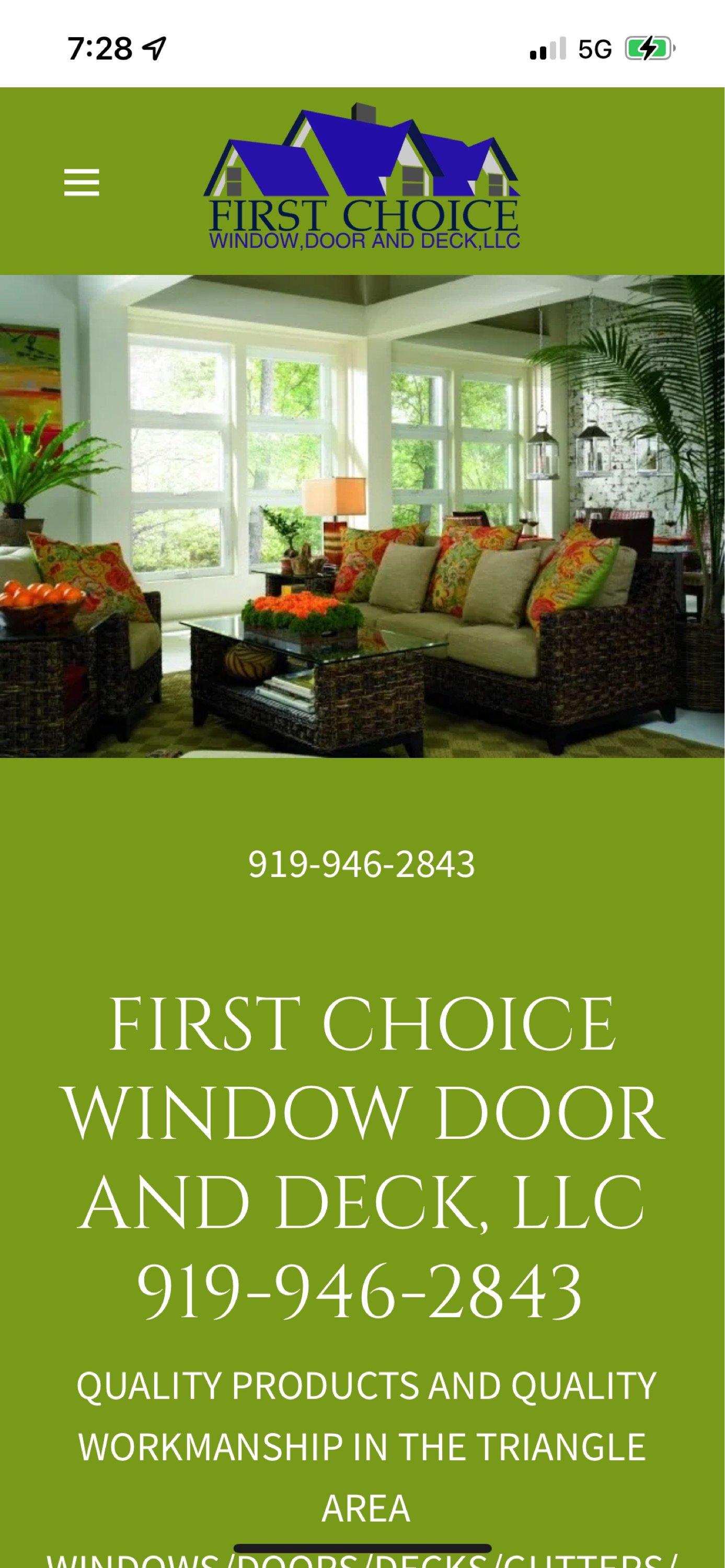 First Choice Window, Door, and Deck Logo