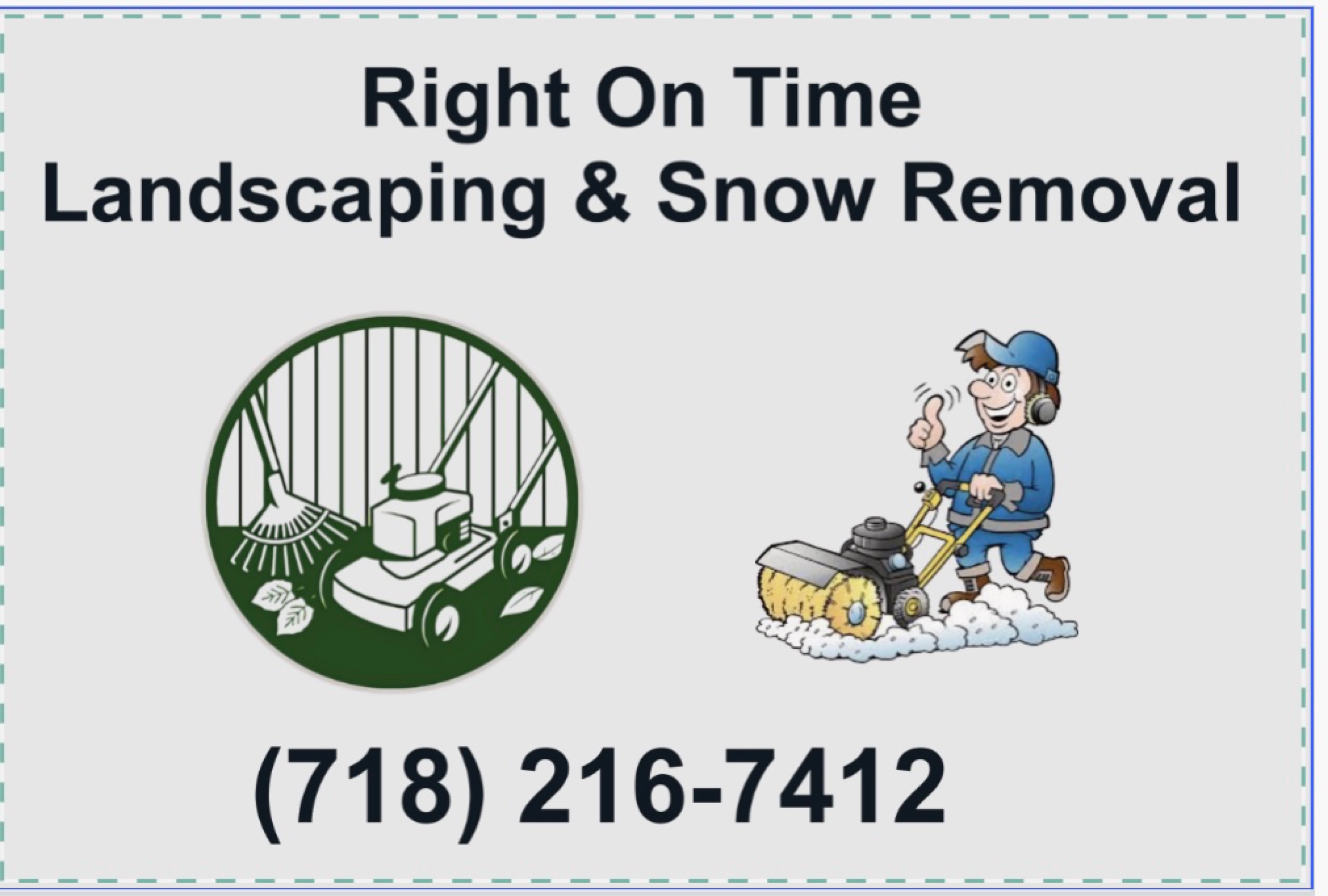 Right On Time Landscaping LLC Logo