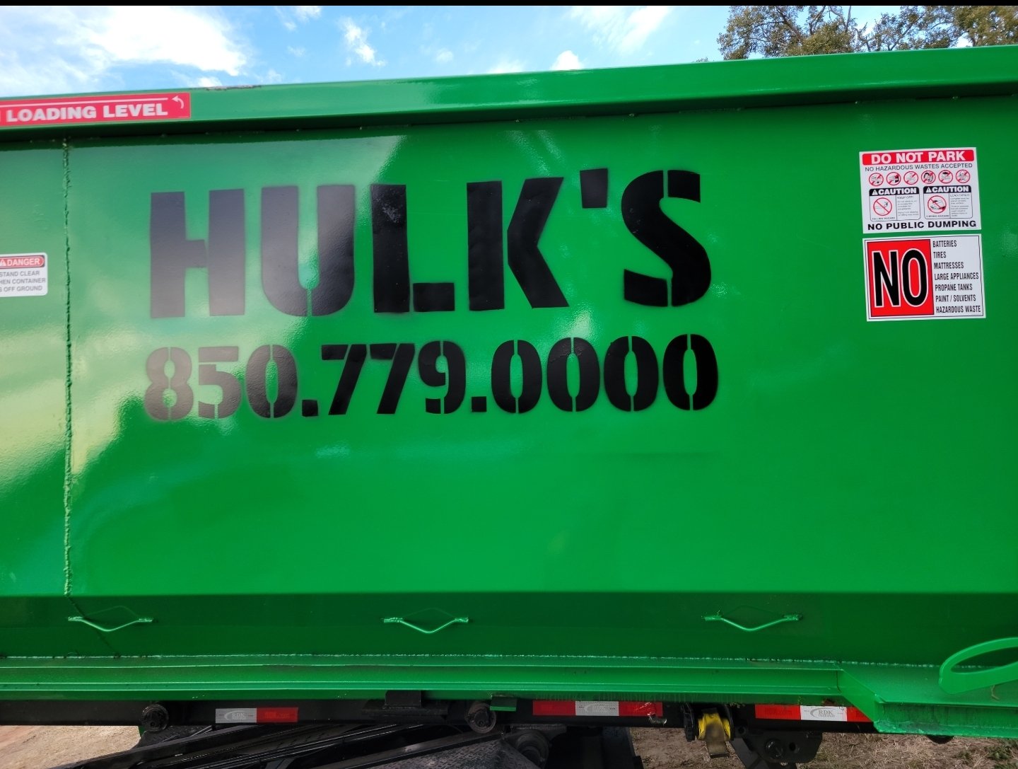 Hulk's Dumpster Rentals Logo