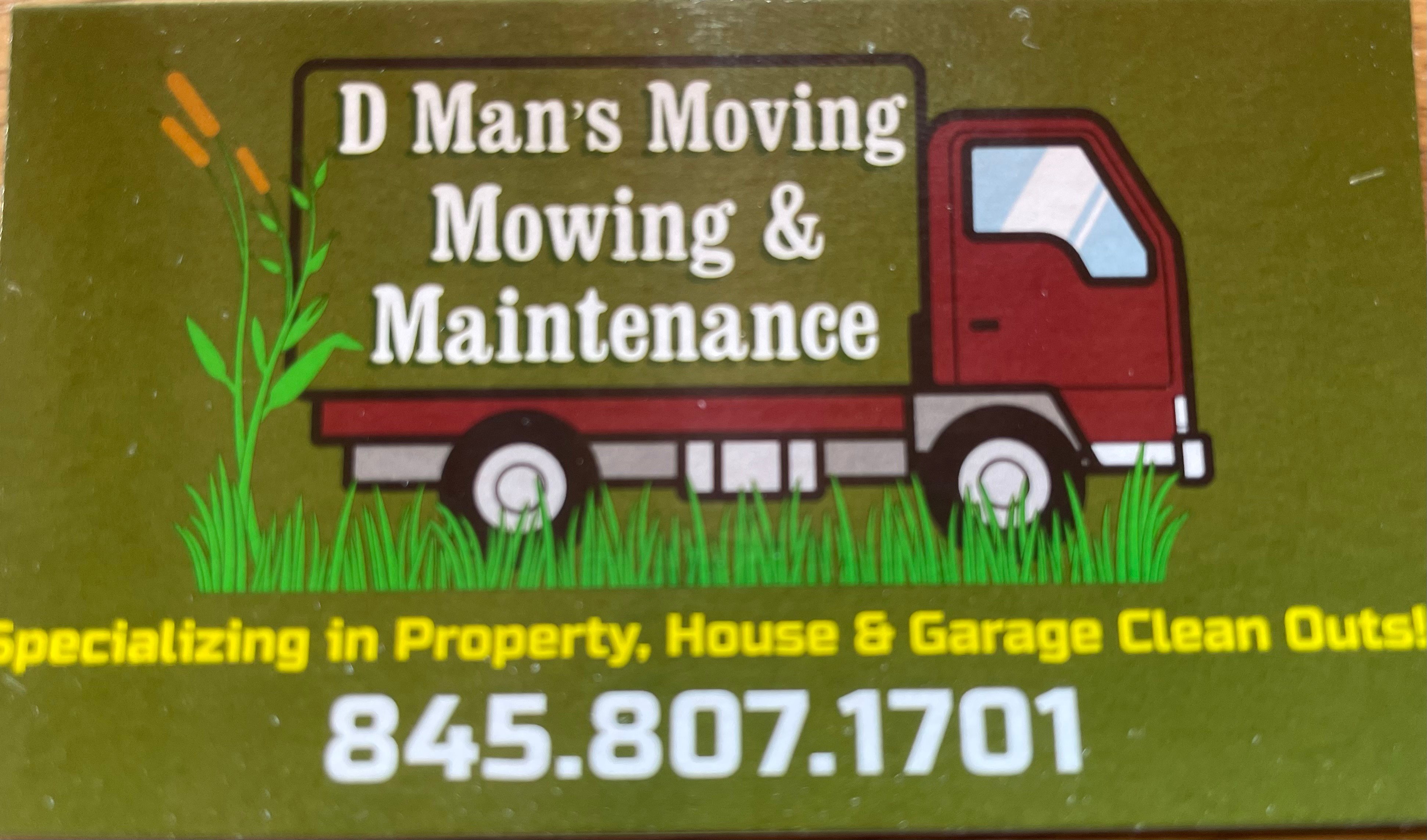 D Man's Mowing and Maintenance Logo