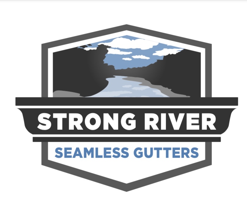 Strong River Seamless Gutters Logo