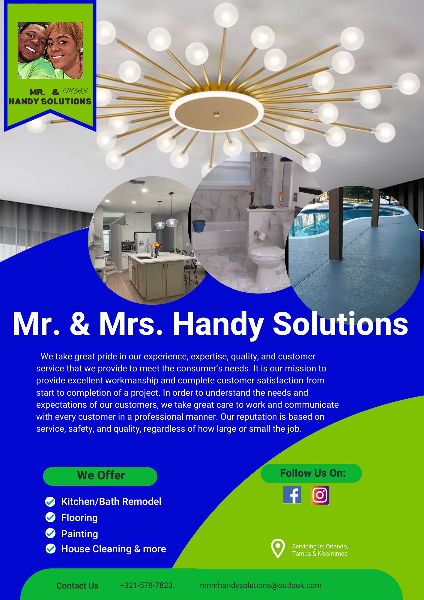Mr. and Mrs. Handy Solutions Logo
