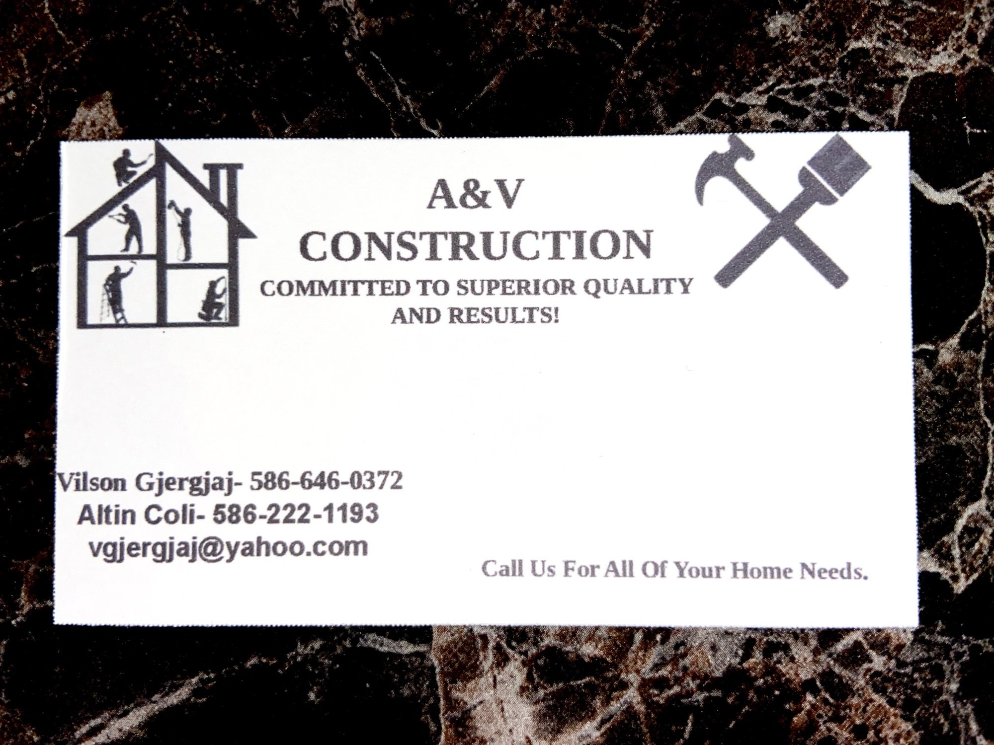 N & V Construction, LLC Logo