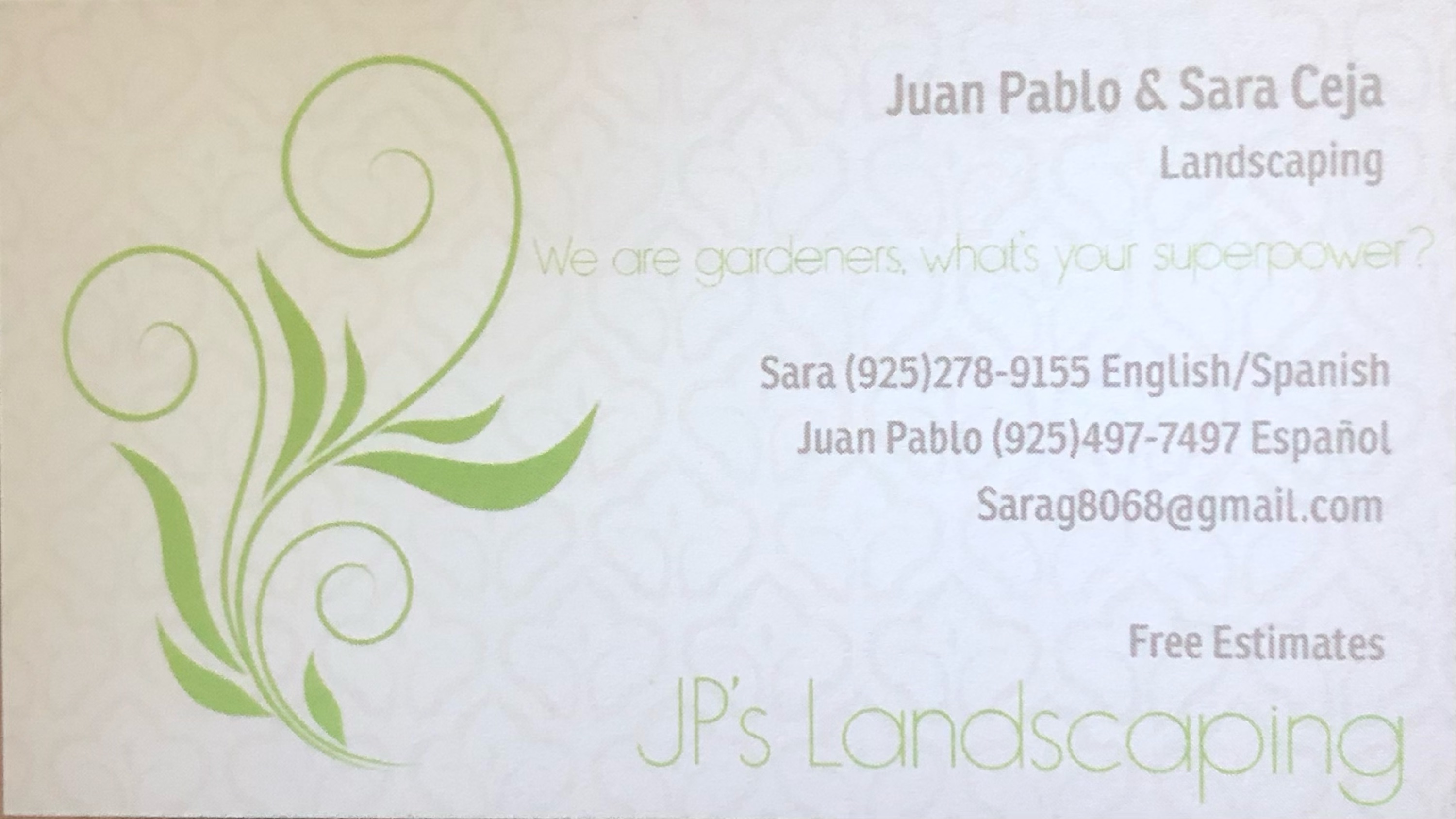 JP's Landscaping - Unlicensed Contractor Logo