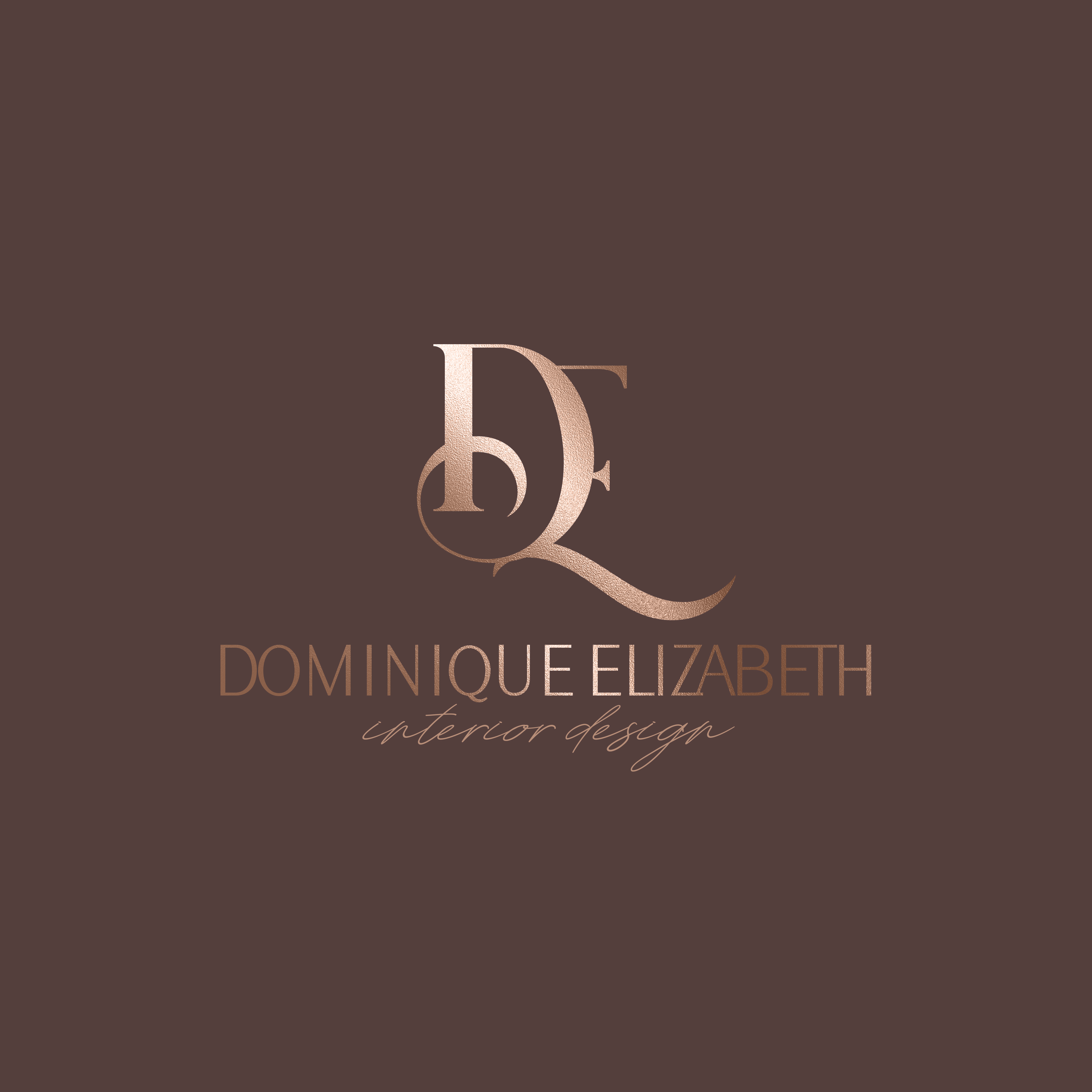Dominque Elizabeth  Interior Design Logo