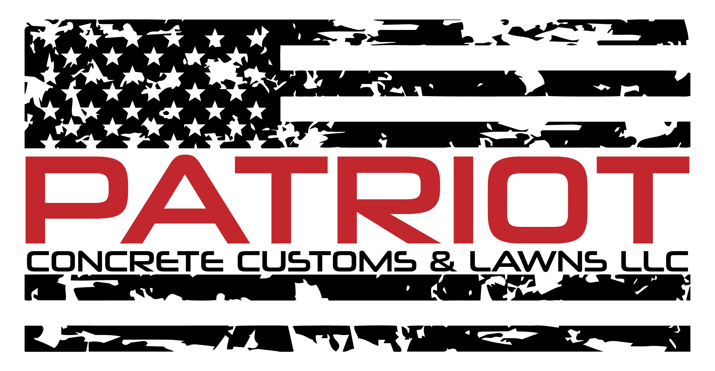 Patriot Concrete Customs & Lawns Logo