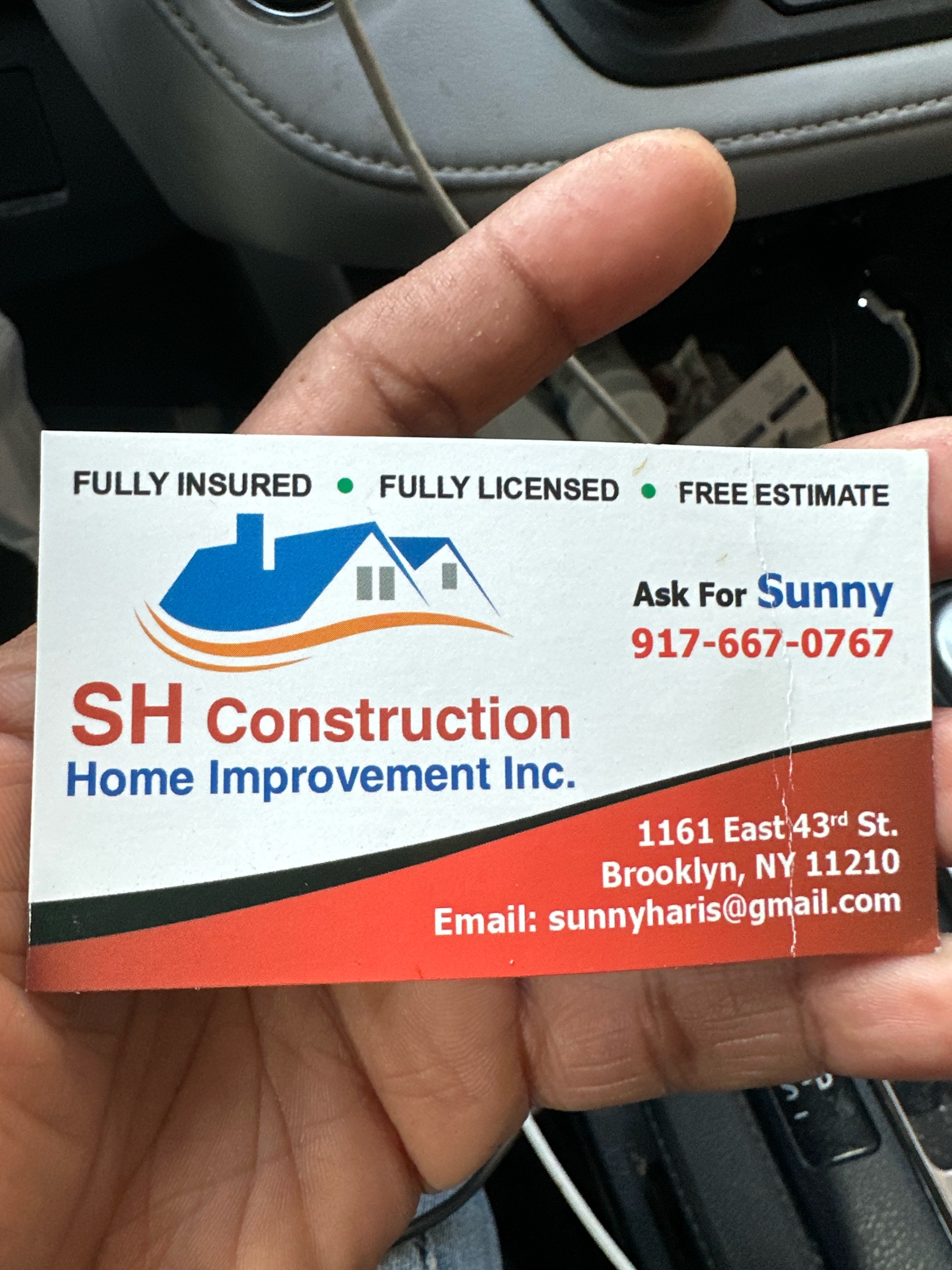 S H Construction And Home Improvement Logo