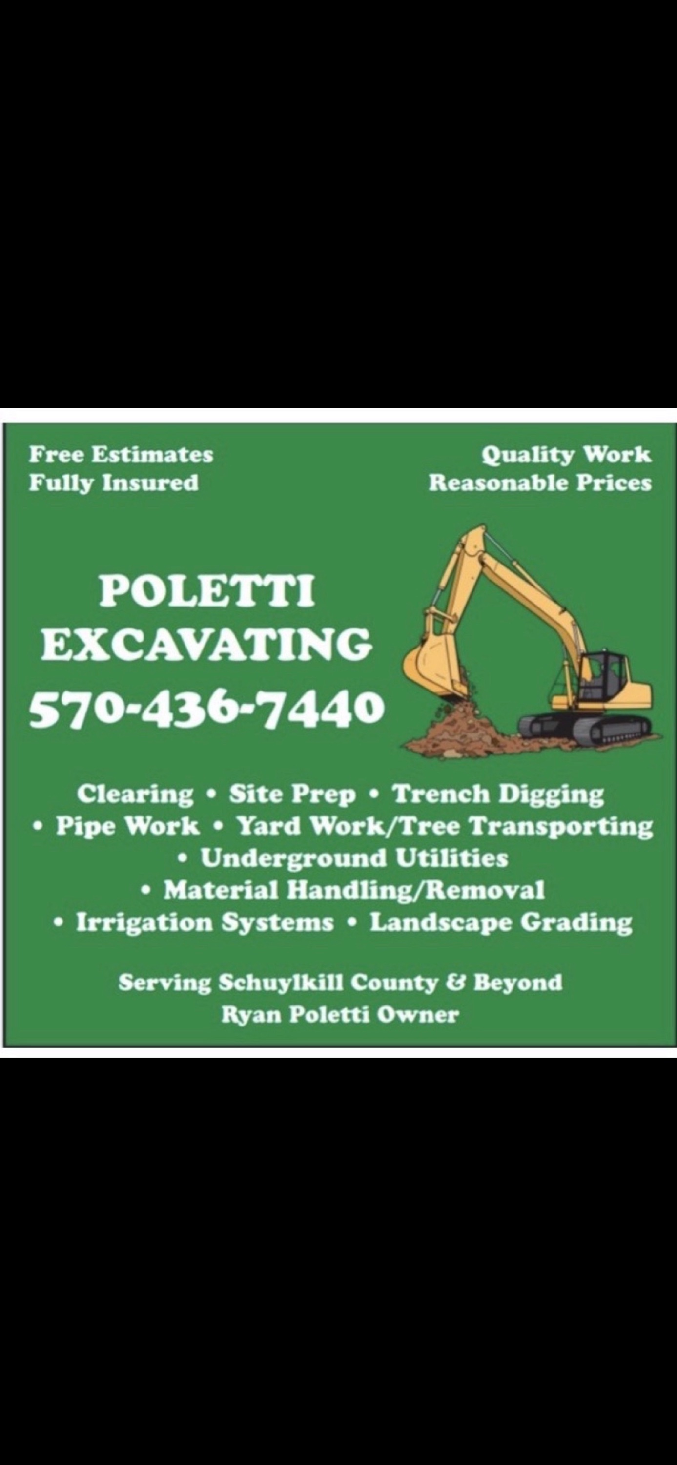 Poletti Excavating Logo