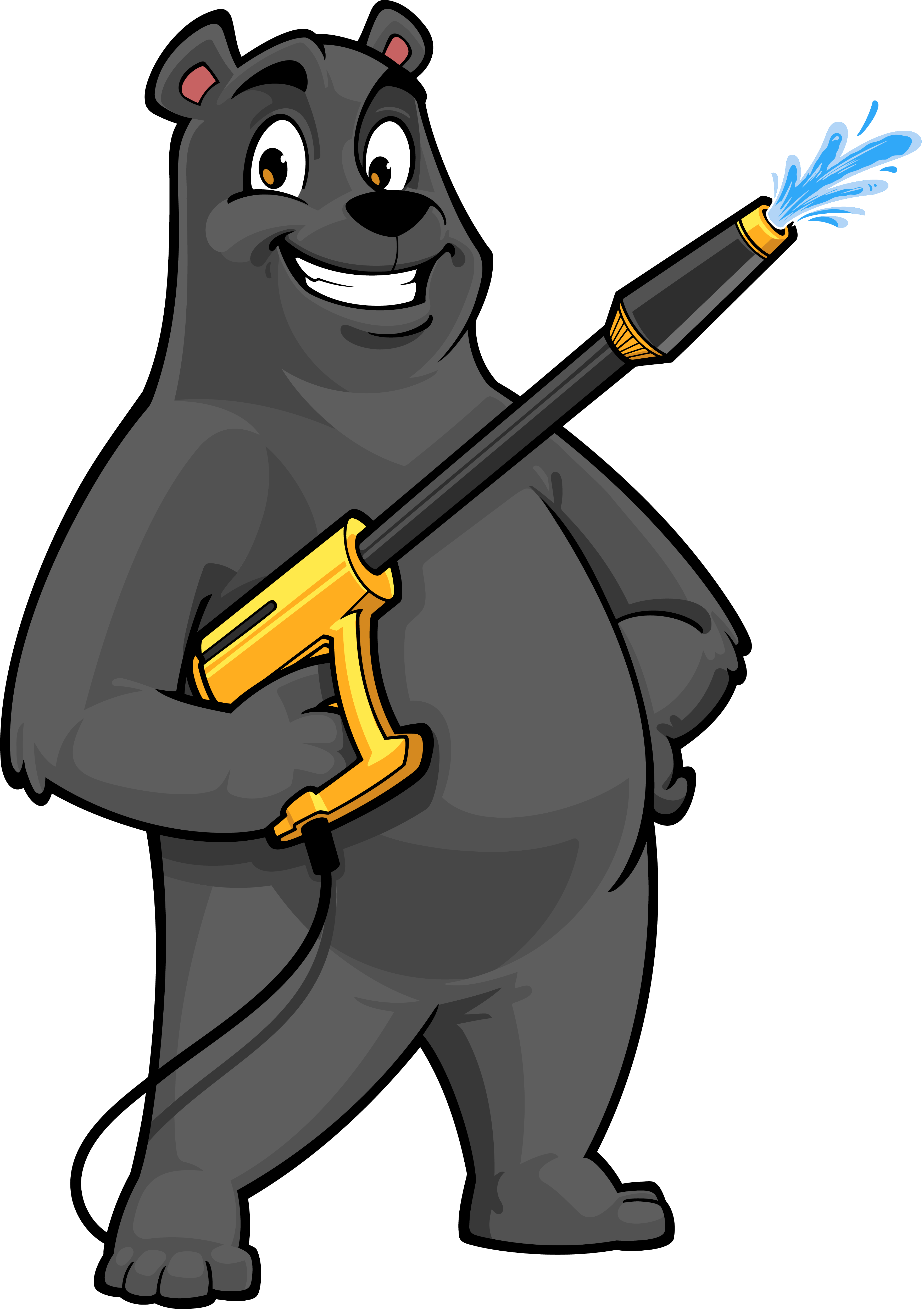 Black Bear Pressure Washing Logo