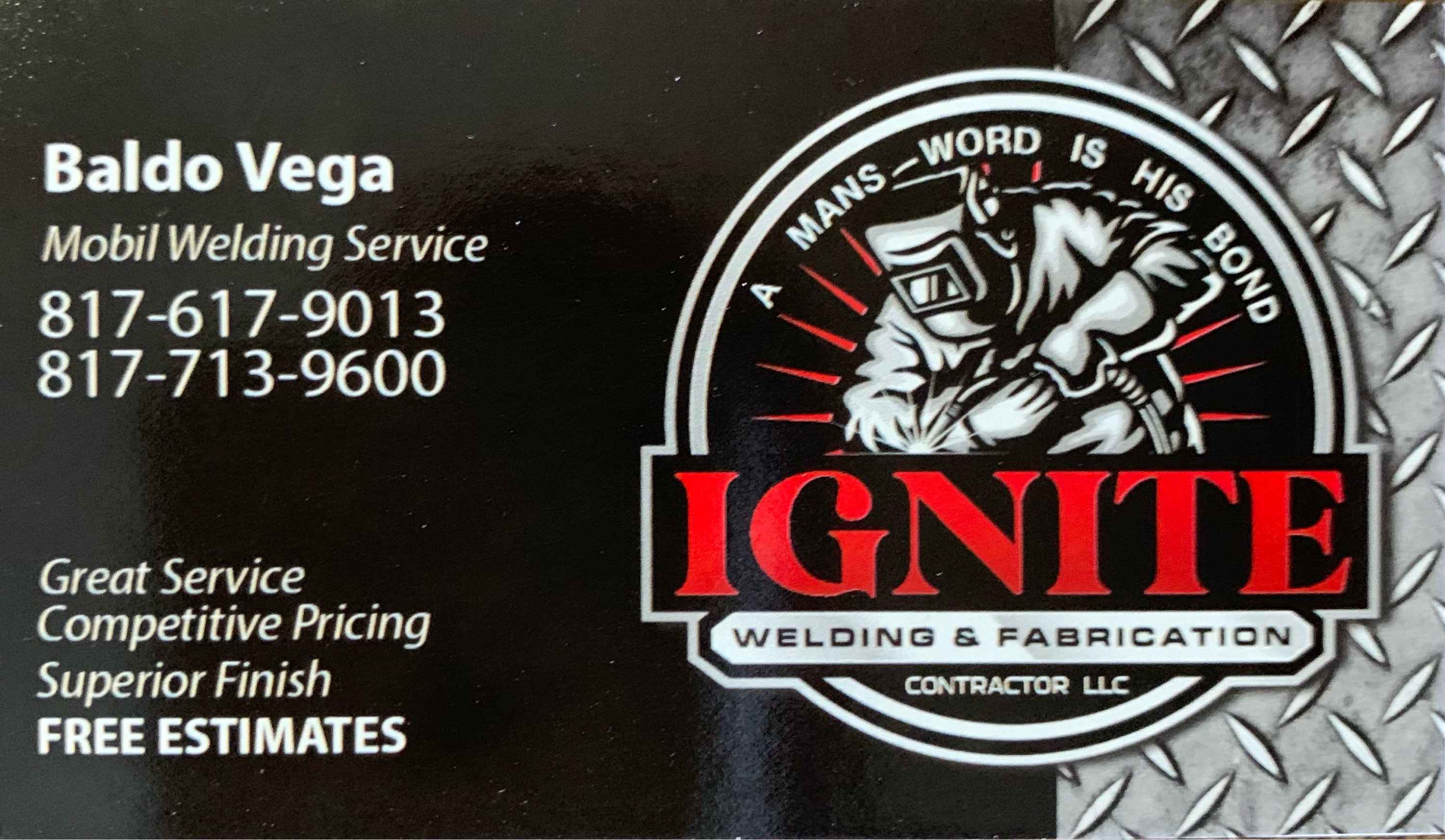 Ignite Welding and Fabrication Service Logo