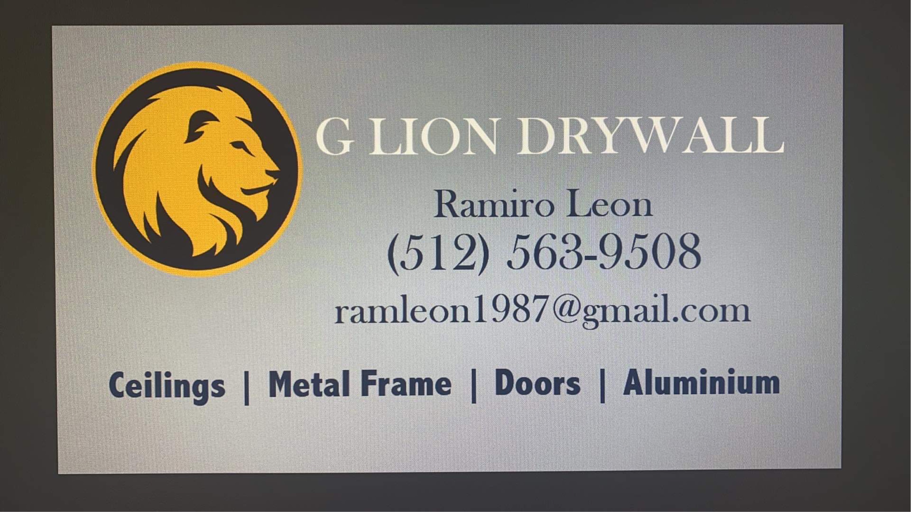 G Lion Drywall Logo