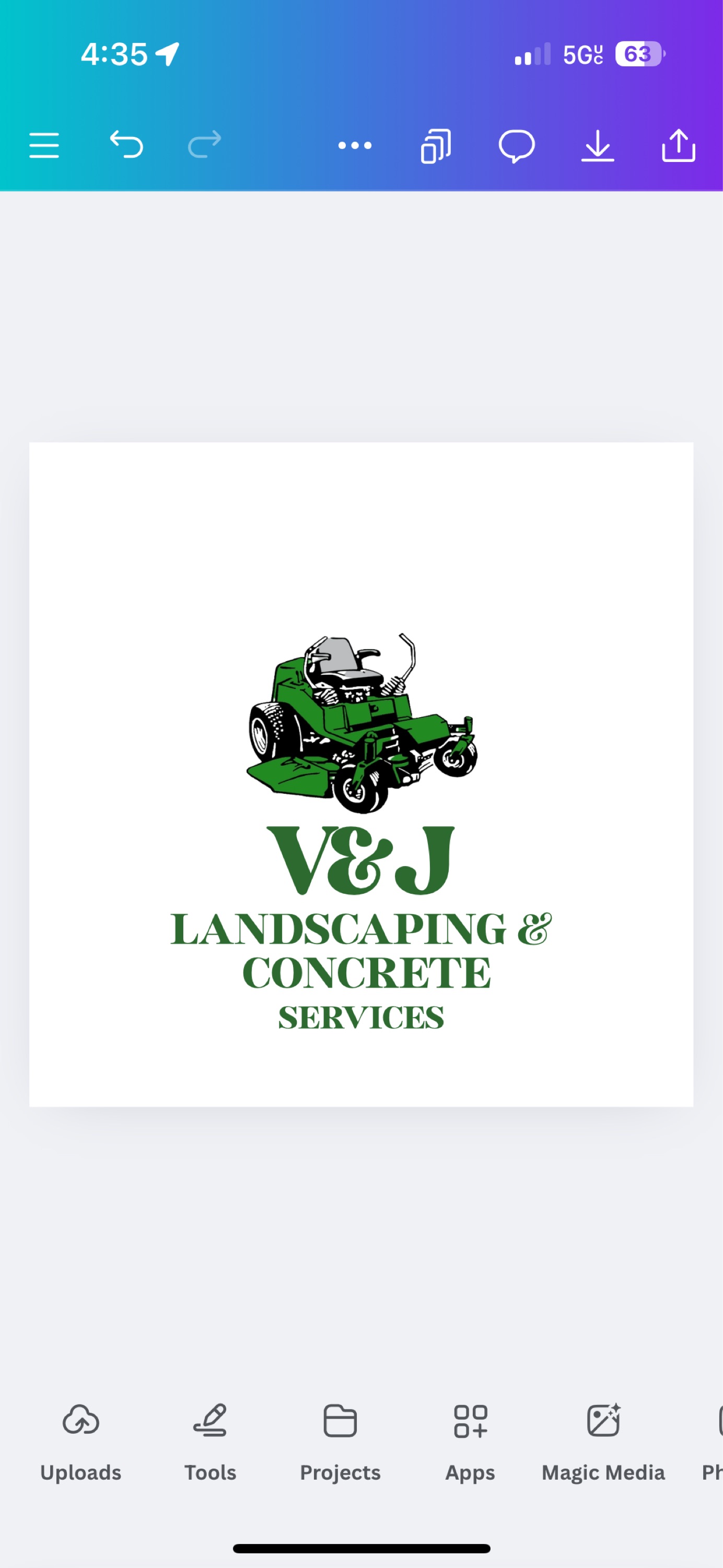 V & J Landscaping Logo
