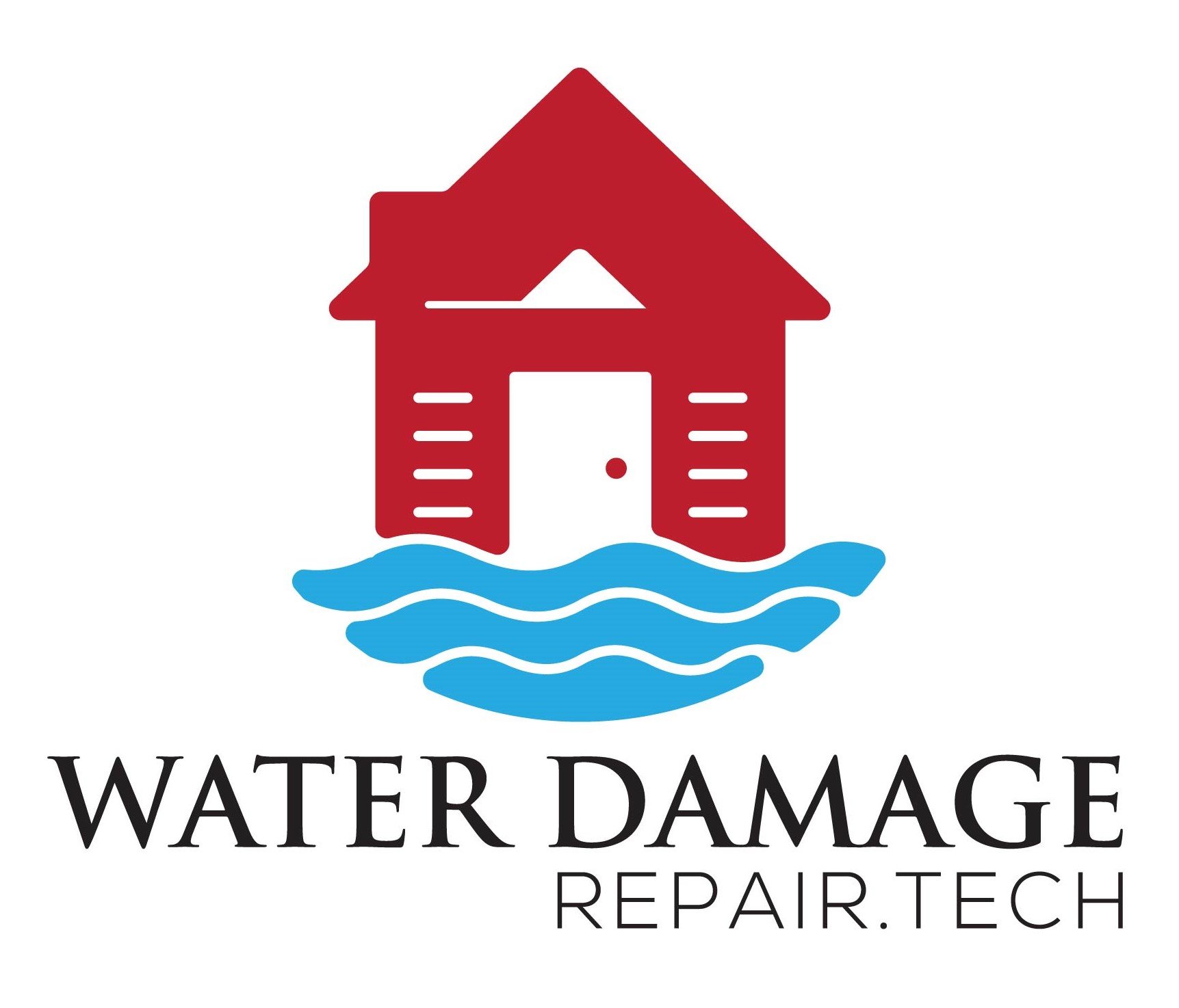 Water Damage Repair Tech Logo