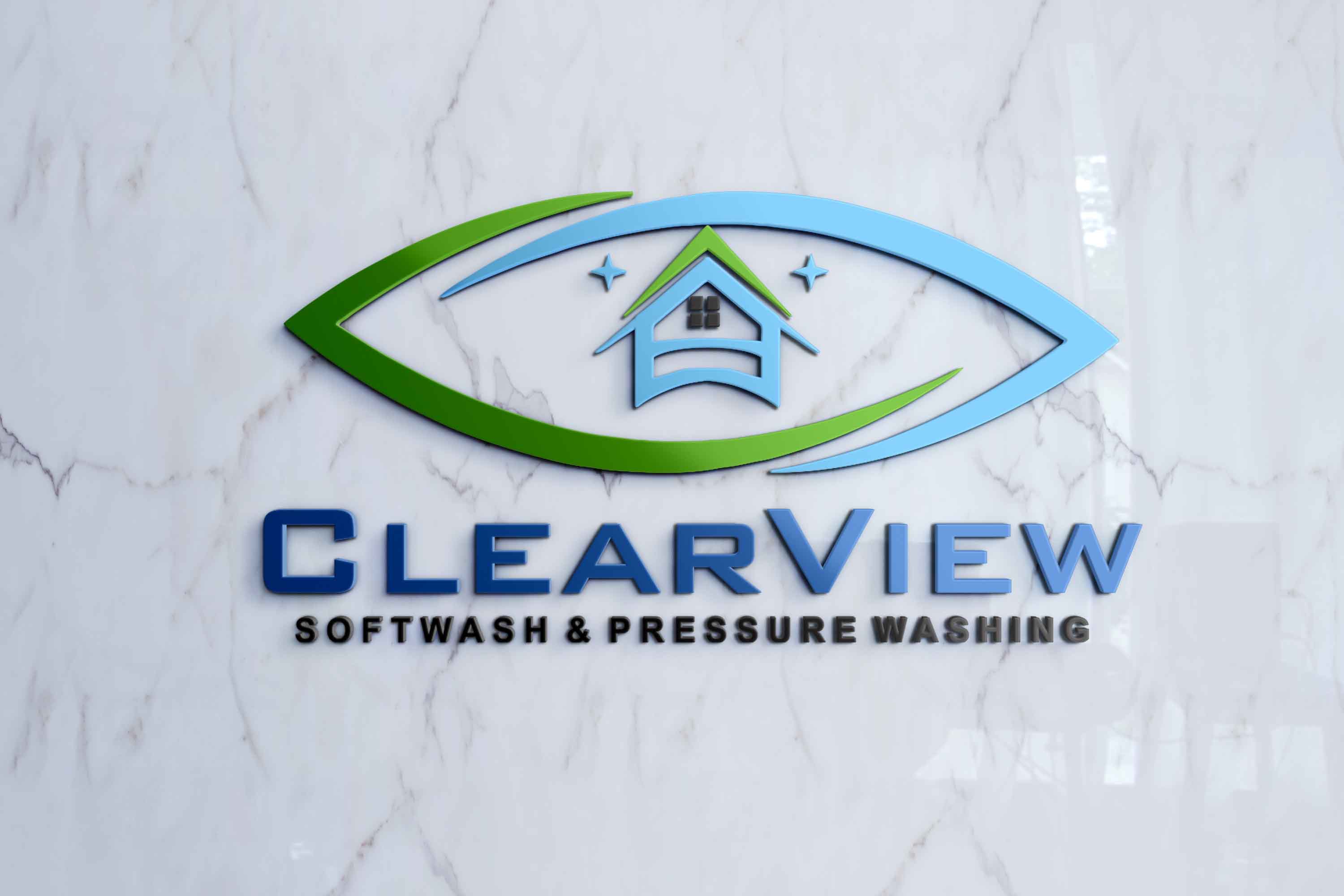 ClearView Softwash & Pressure Washing Logo