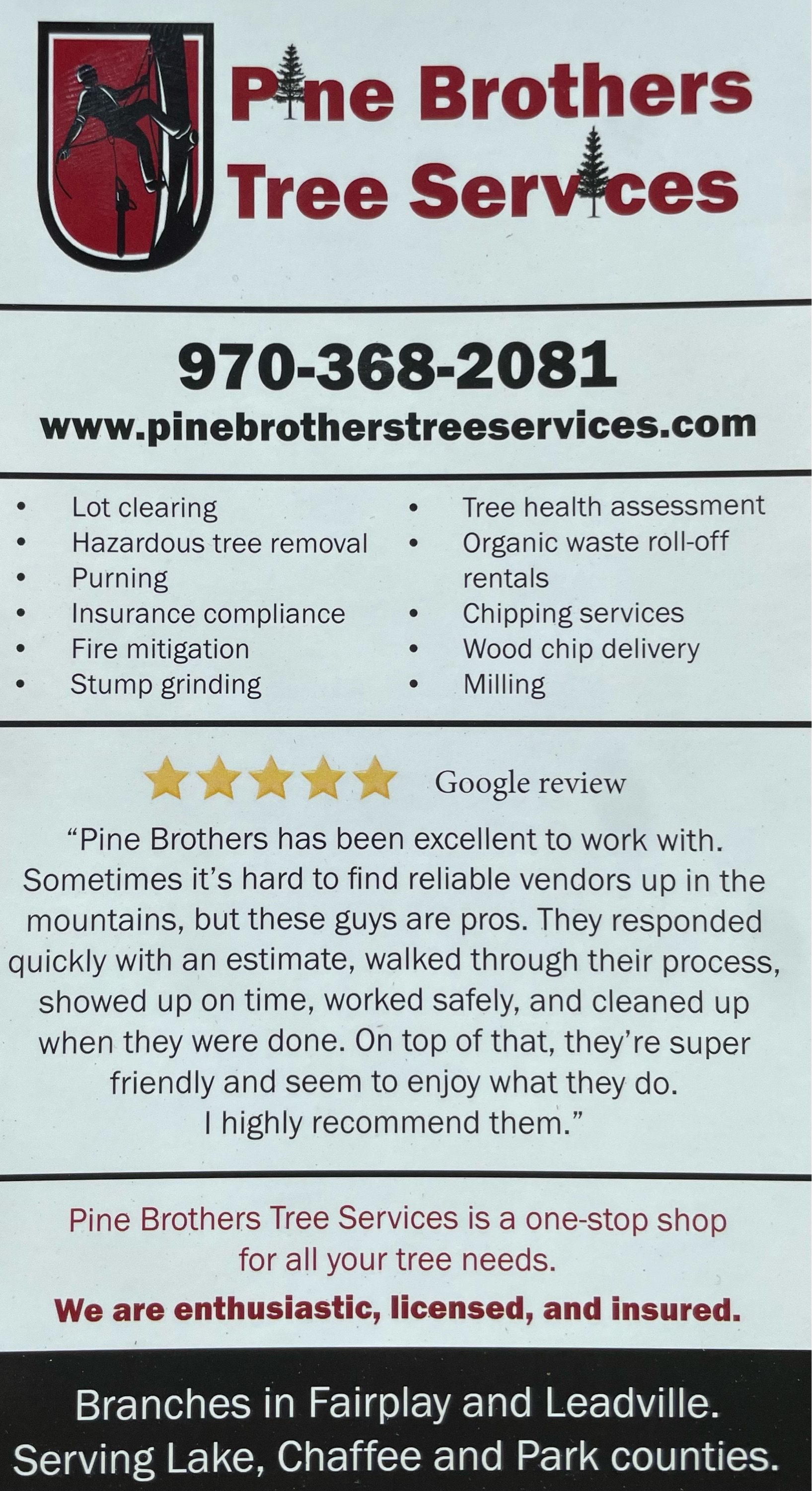 Pine Brothers Tree Services Logo