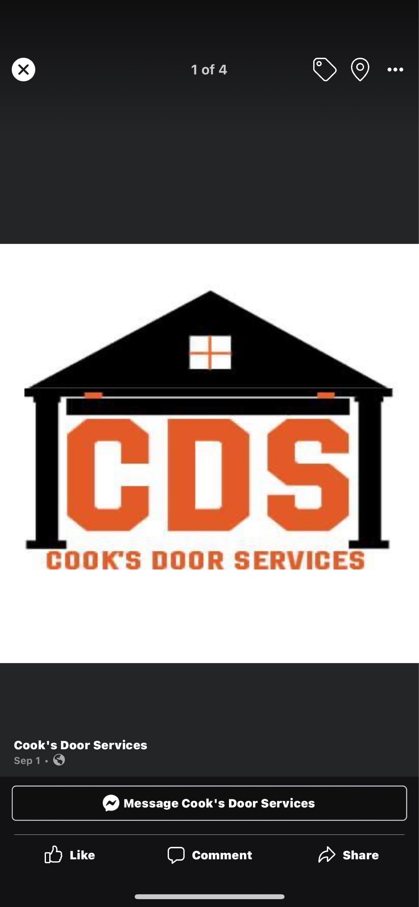 Cook's Door Service's Logo