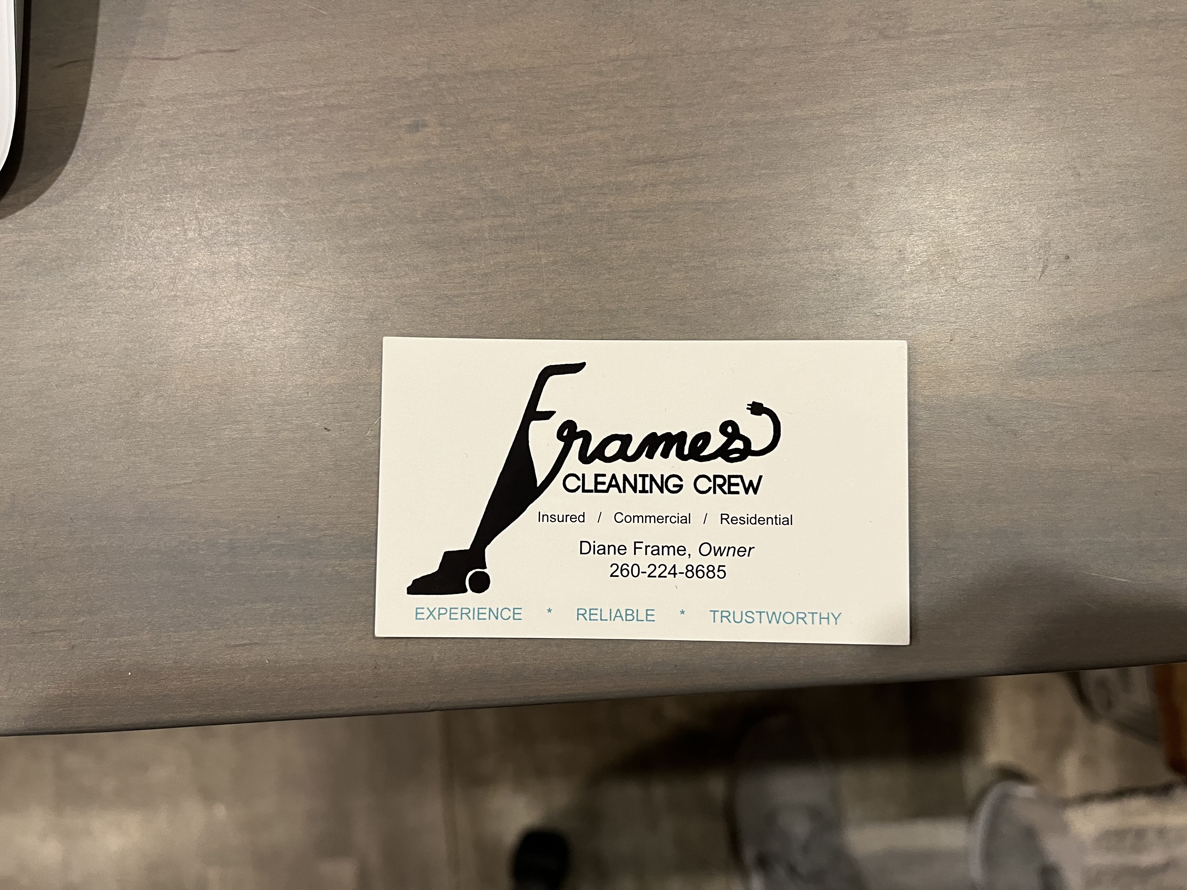Frame's Cleaning Crew Logo